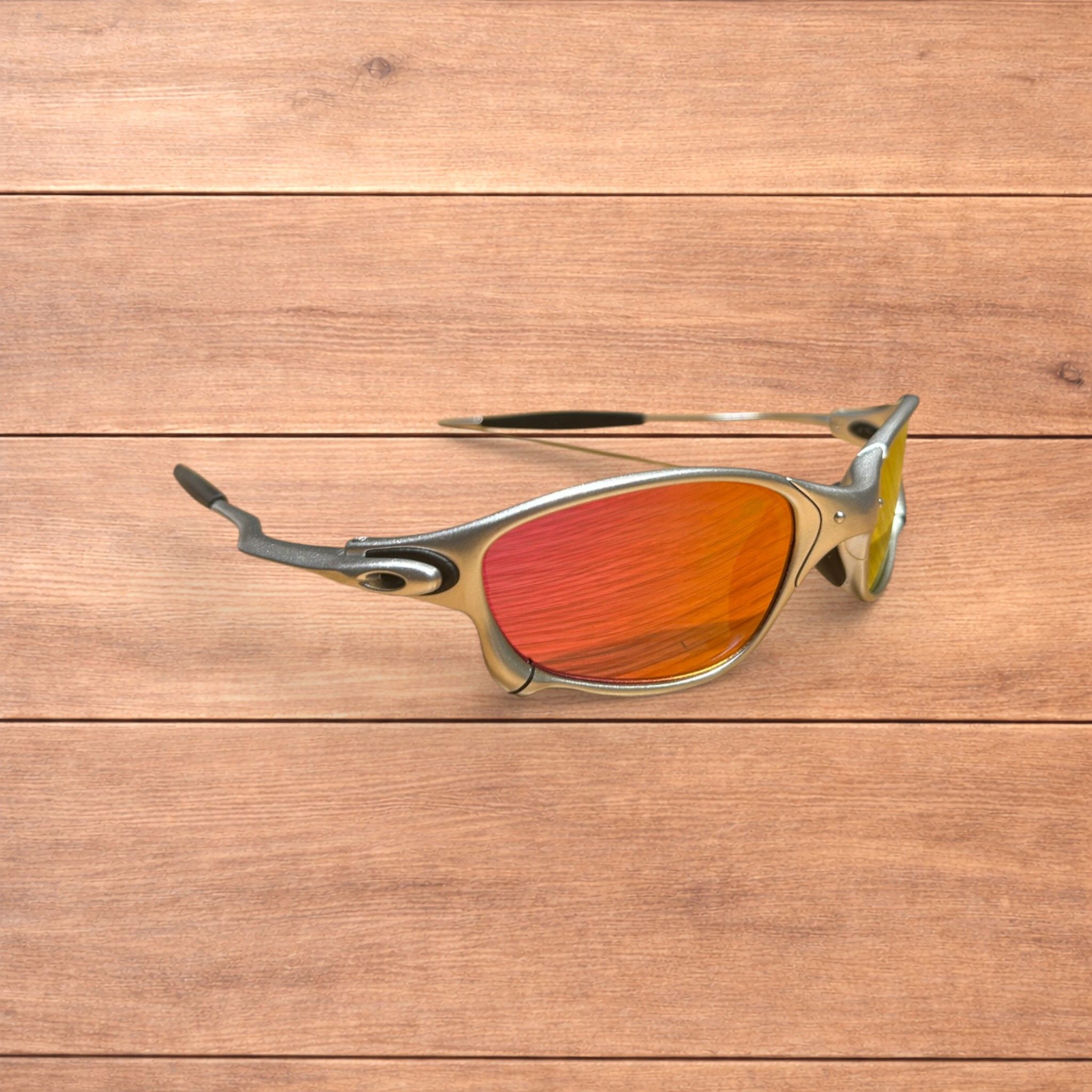 Japanese Brand Insane metal frame sunglasses in silver with orange lens. Size ONE SIZE - 6 Thumbnail