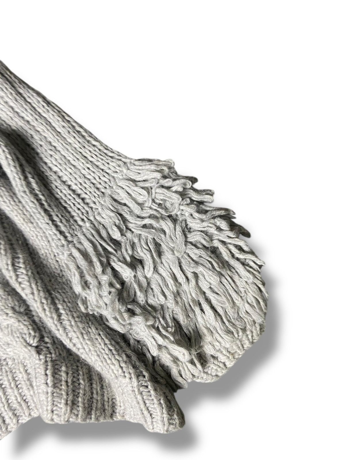 Japanese Brand Diagram Grace Cable Knit Sweaters with Fringes Sleeves (165) Size L / US 10 / IT 46 - 3 Thumbnail
