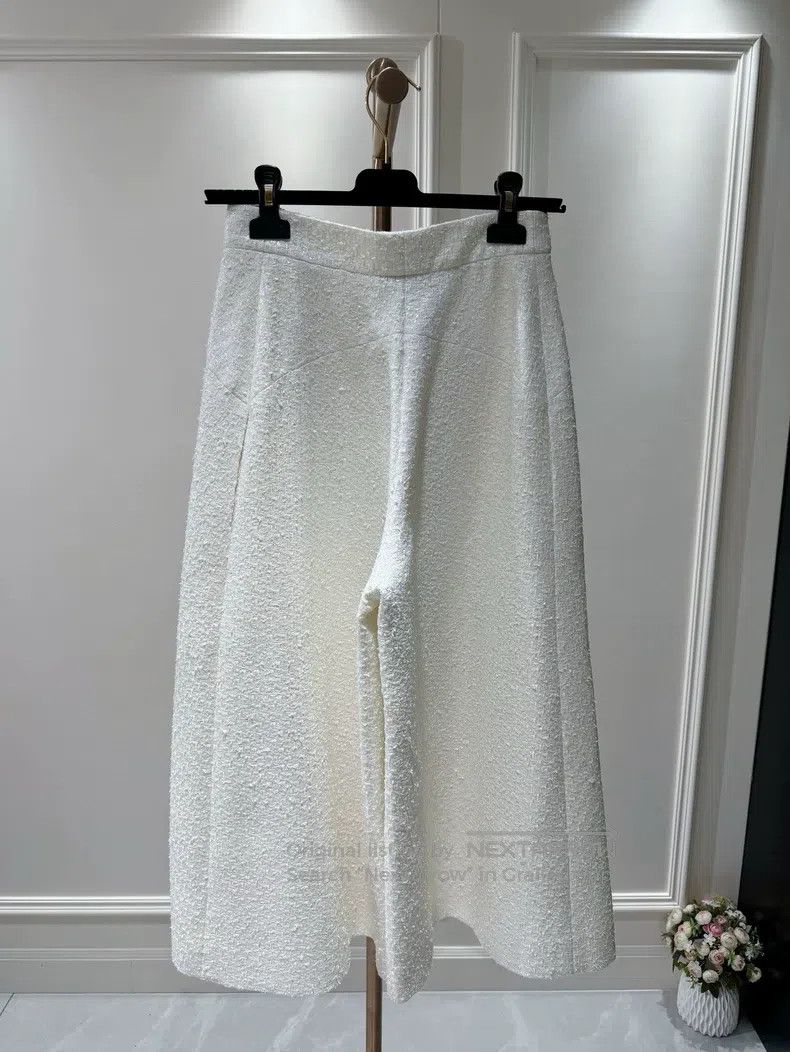 Chanel Chanel Beach Series Beige Pearly Woven Wide-leg Pants Size 25" / US 0 / IT 36 - 2 Thumbnail