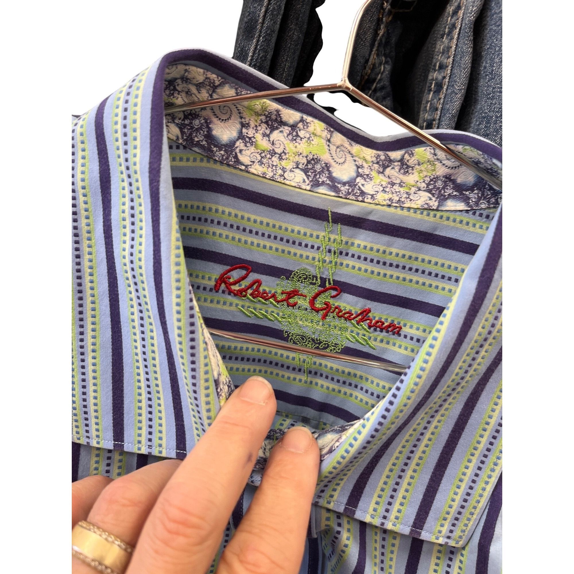 Robert Graham Robert Graham Mens multi color 3XL blue Long Sleeve button d Size US XXL / EU 58 / 5 - 3 Thumbnail