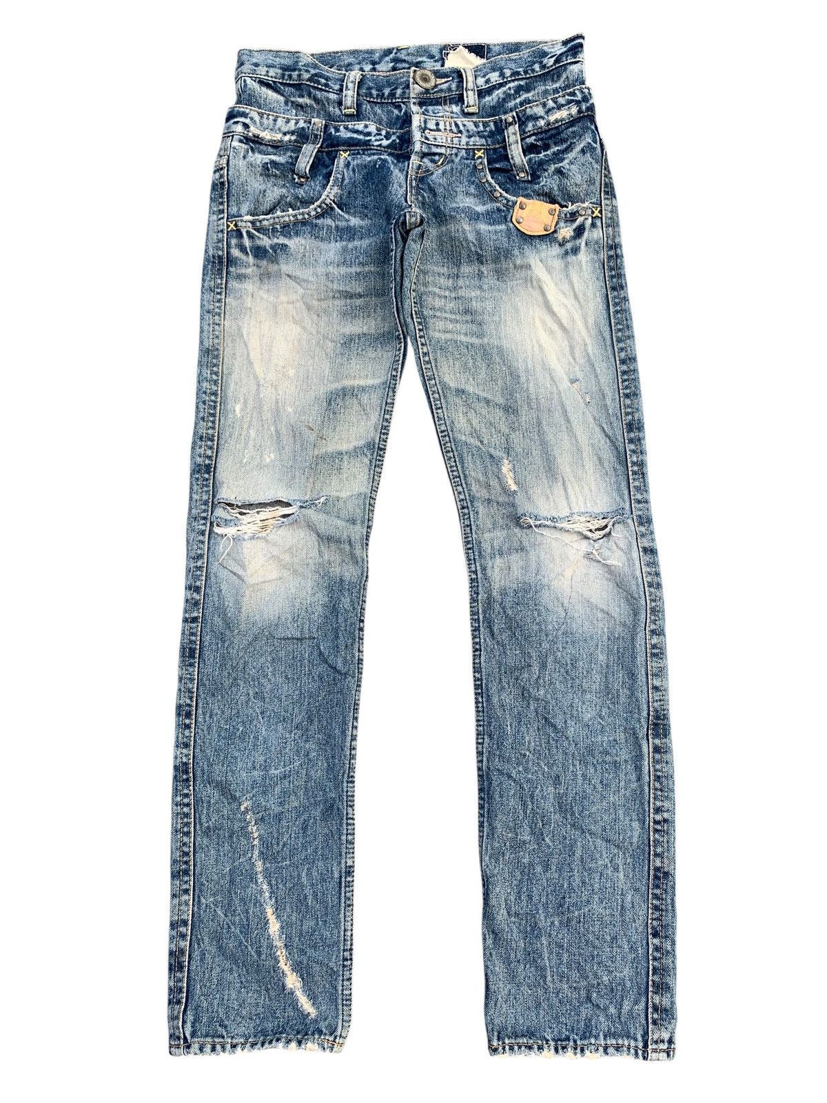 Kapital DOUBLE WAIST ANTGAUGE PUNK STYLE DISTRESSED DENIM Size US 29 - 1 Thumbnail