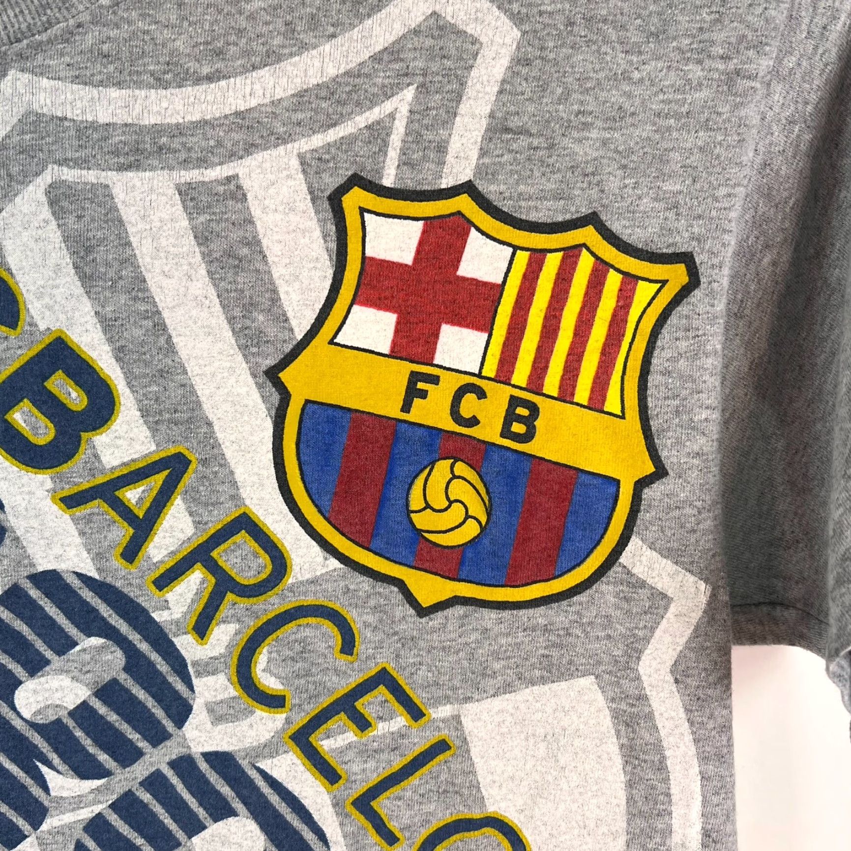 Vintage FCB Barcelona Spain Soccer T Shirt Adult Size M Gray Graphic Tee Size US M / EU 48-50 / 2 - 2 Thumbnail