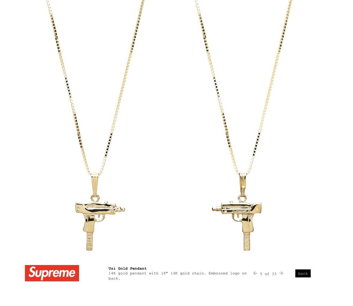 Supreme Supreme FW18 Gold Panther Pendant - 14k Gold, Ruby Eye