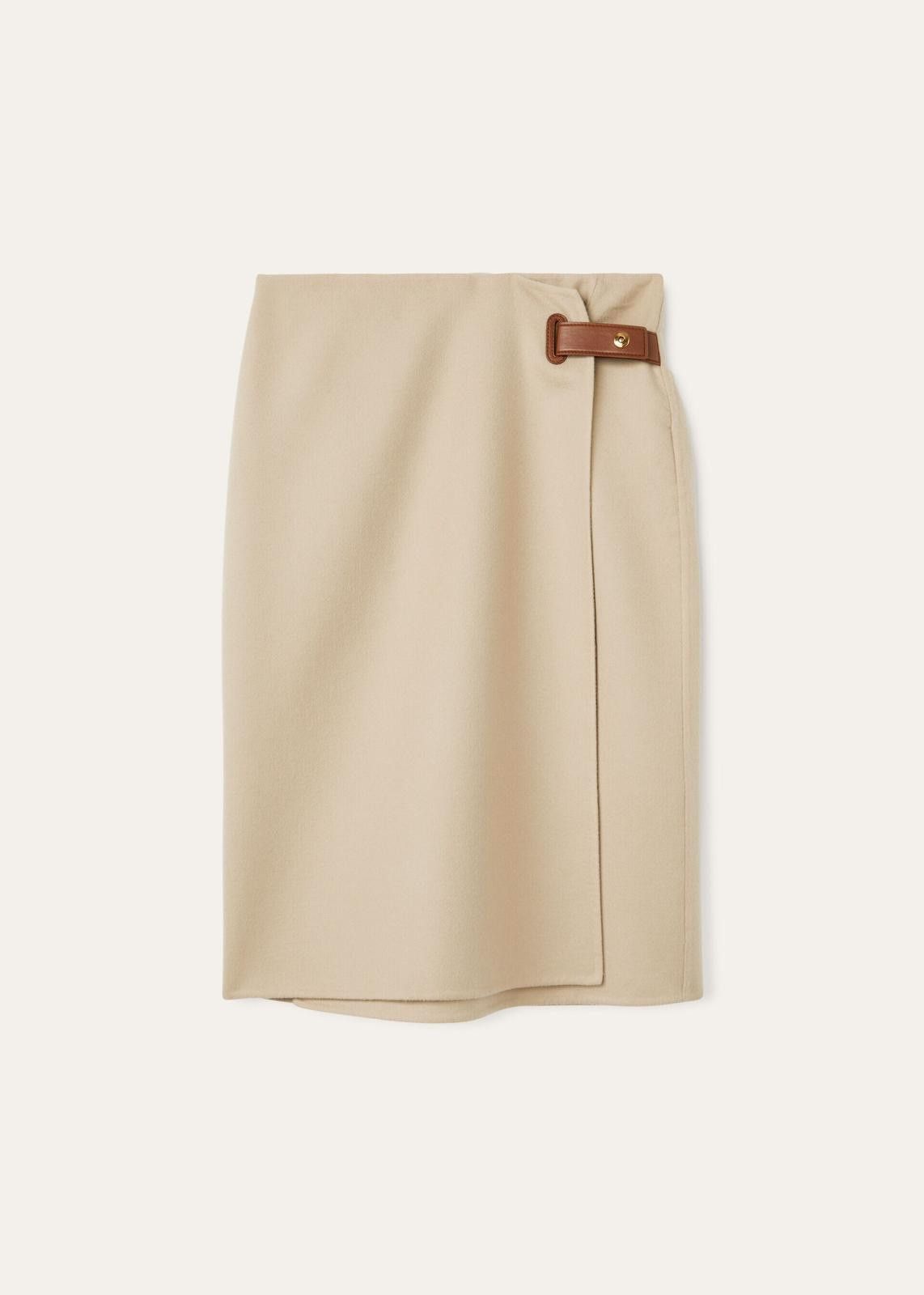 Loro Piana o1srvl11e0225 FAN6753 Keren Skirt in Beige Size 28" / US 6 / IT 42 - 1 Thumbnail