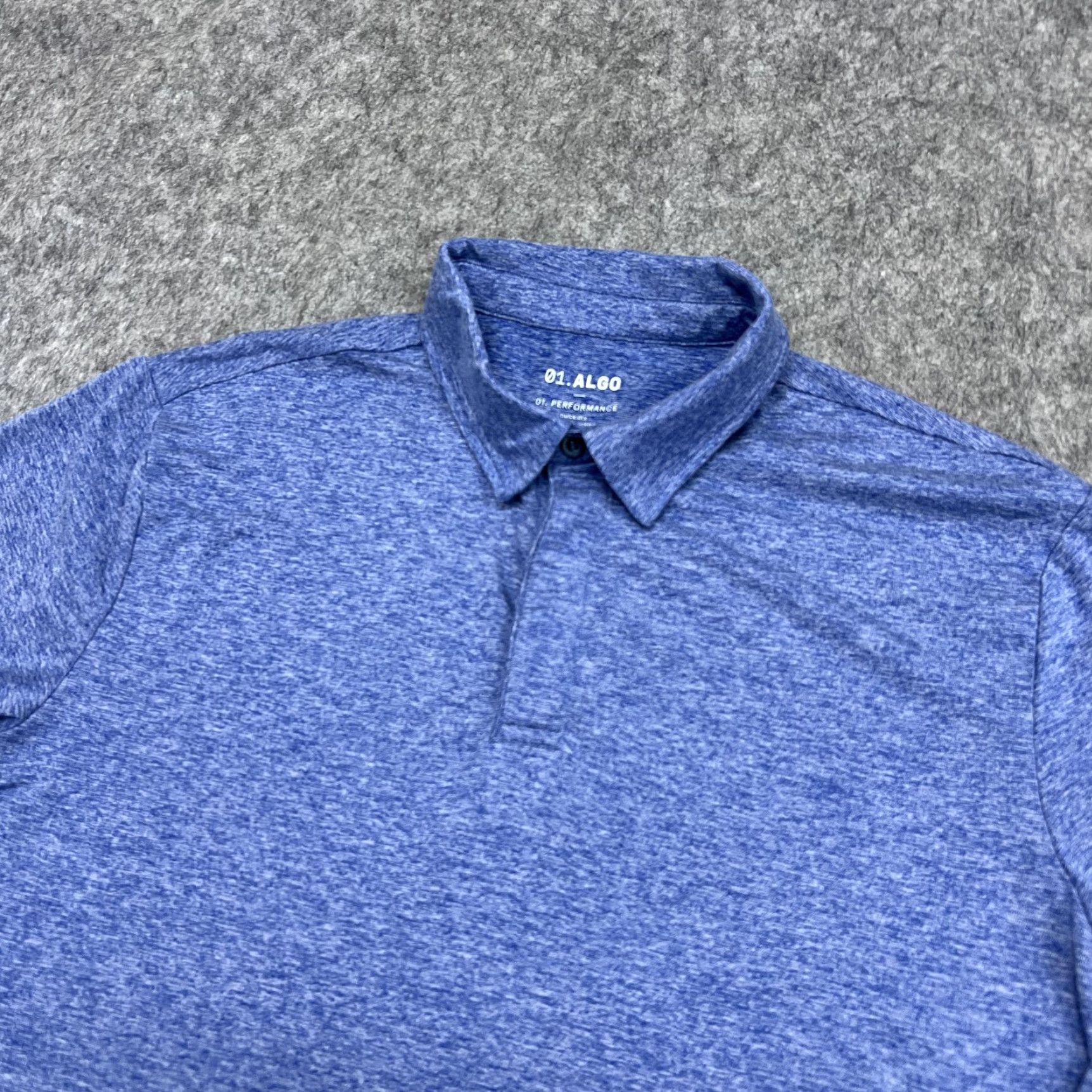 Vintage 01.ALGO Polo Shirt Mens L Blue Quick Dry UV SPF 40 Golf Performance Polo Shirt Size US L / EU 52-54 / 3 - 4 Thumbnail