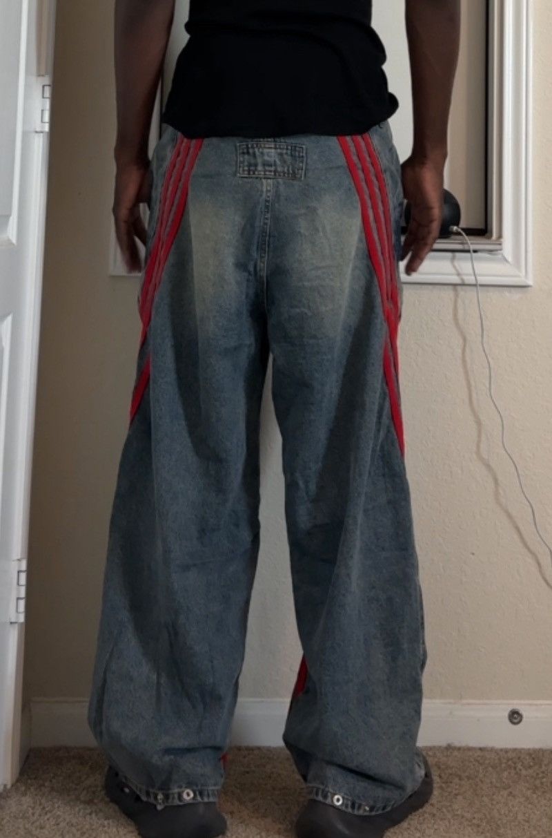 Japanese Brand JAPANESE RED STRIPED DENIM JEANS BALENCIAGA STYLE Size US 32 / EU 48 - 4 Thumbnail