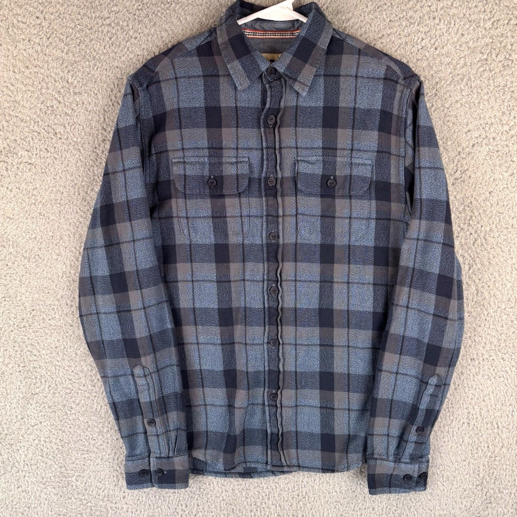 J Brand Normal The Normal Brand Shirt Mens S Blue Plaid Flannel Long Sleeve Button Up Soft Size US S / EU 44-46 / 1 - 2 Thumbnail