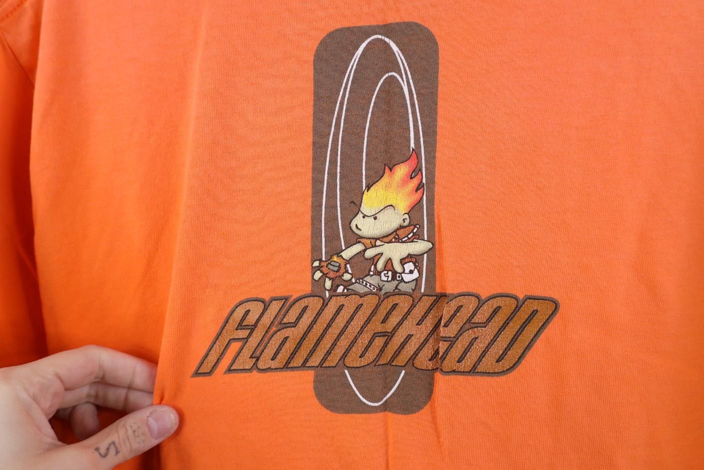 JNCO Vintage 90s Y2K JNCO Jeans Flamehead Skateboard T-Shirt Size US S / EU 44-46 / 1 - 14 Thumbnail
