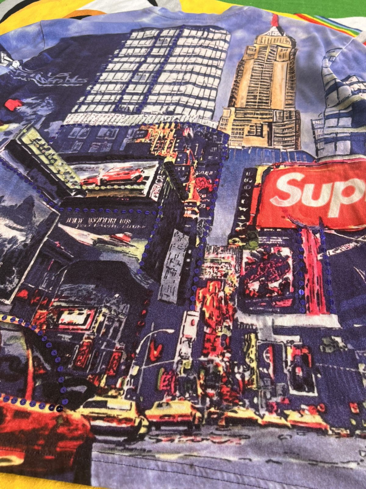 Supreme Supreme Skyline Paillettes Long Sleeve Top Day Multi t-shirt Size US M / EU 48-50 / 2 - 16 Thumbnail