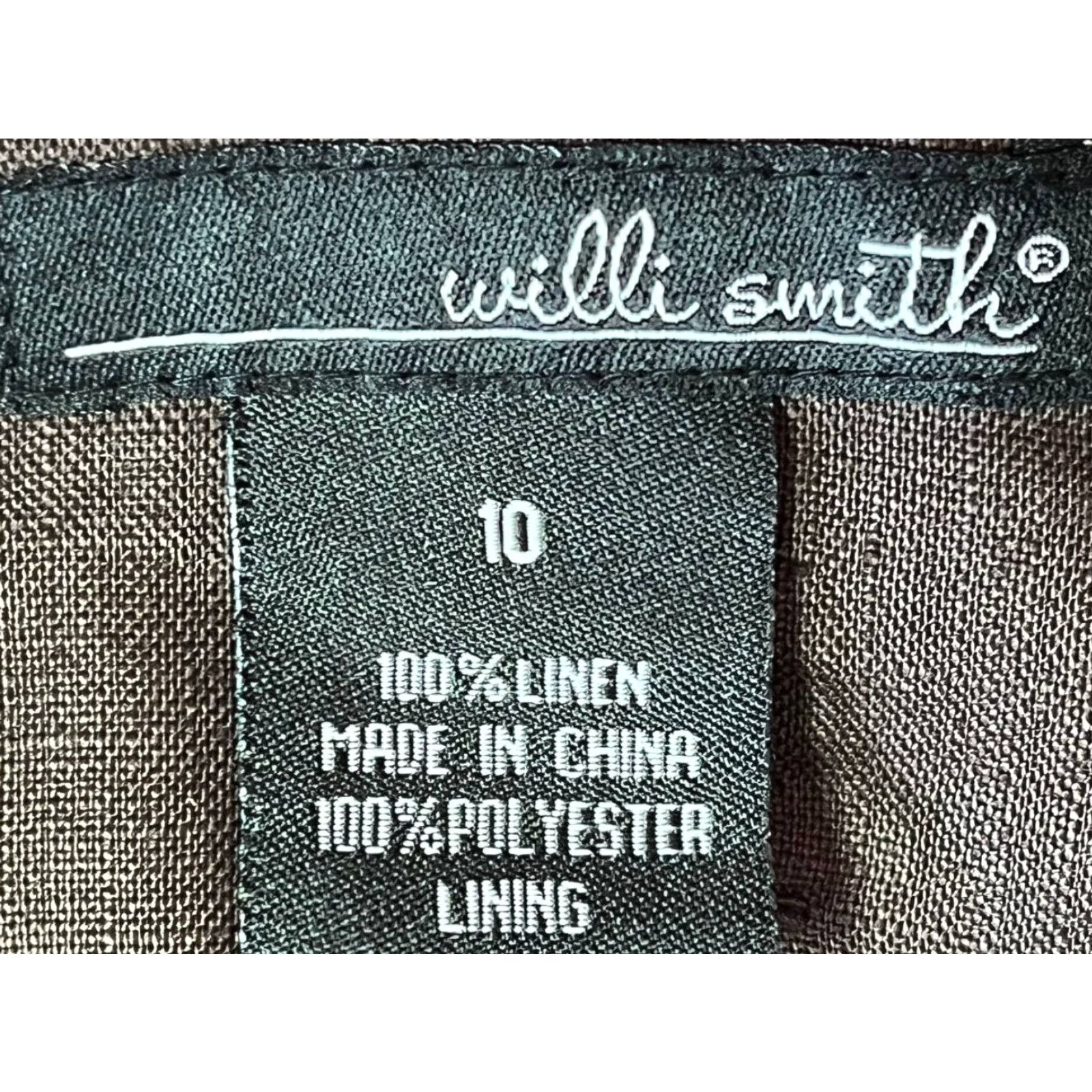 Willi Smith Willi Smith Skirt Women's Size 10 Knee Length Linen Brown A-Line Belt Lined Regular Casual Party/Cocktail Business Style Fashion Women Size 32" / US 10 / IT 46 - 5 Thumbnail