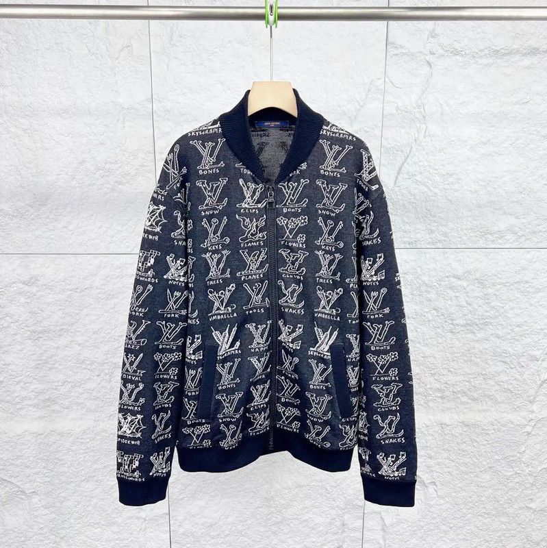 Louis Vuitton Louis Vuitton Black Cotton Oversized Jacket 0089 Size US XL / EU 56 / 4 - 1 Thumbnail