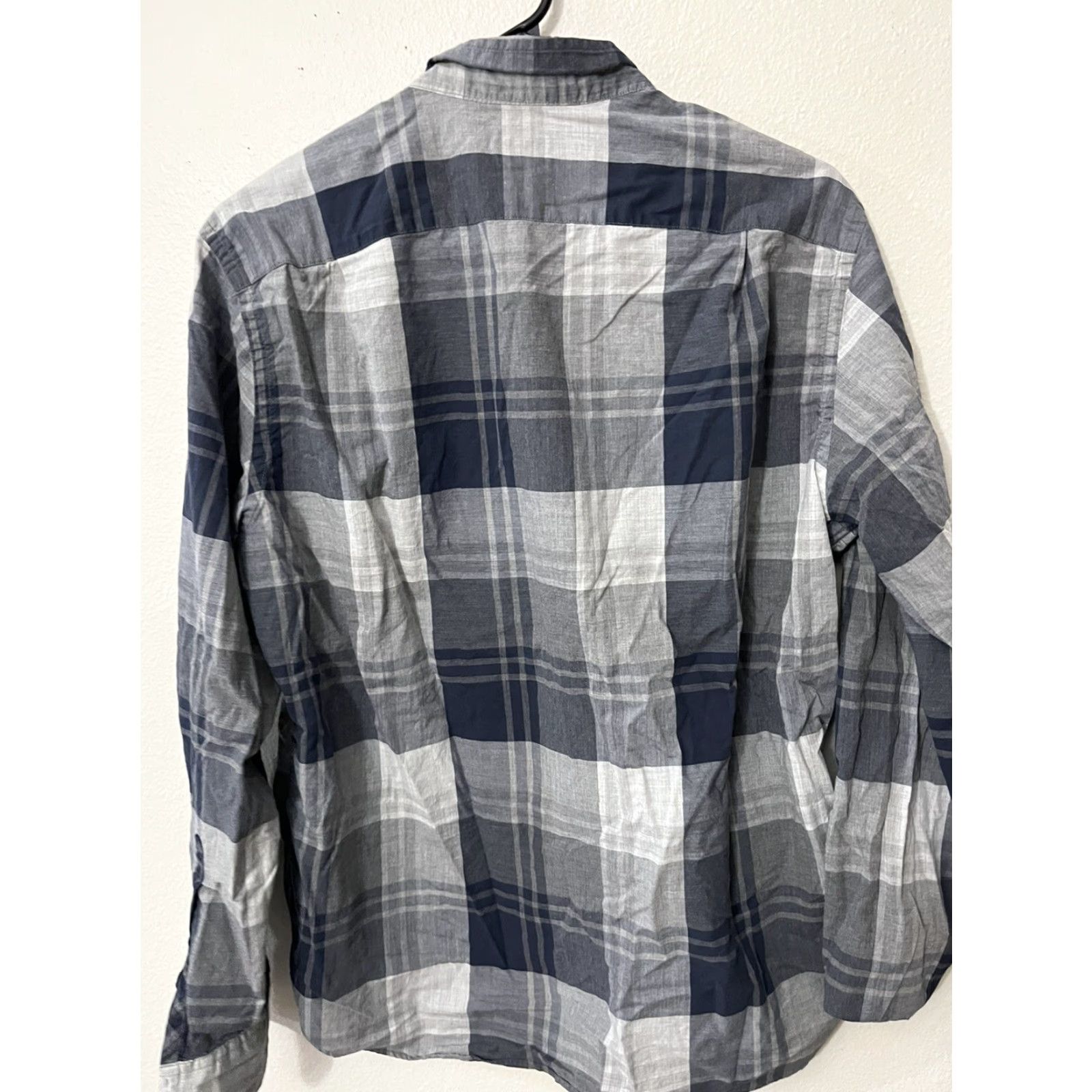 J.Crew VINTAGE J.CREW Button-Down Shirt Mens M Blue Plaid 2-Ply Cotton Long Sleeve with Pockets No. 2 Ply Cotton Shirt Mens Medium Blue Plaid 90s Size US M / EU 48-50 / 2 - 2 Thumbnail