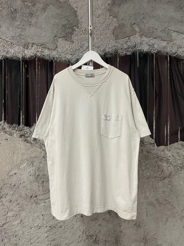 Dior White Cotton Short-Sleeve T-Shirt 0089