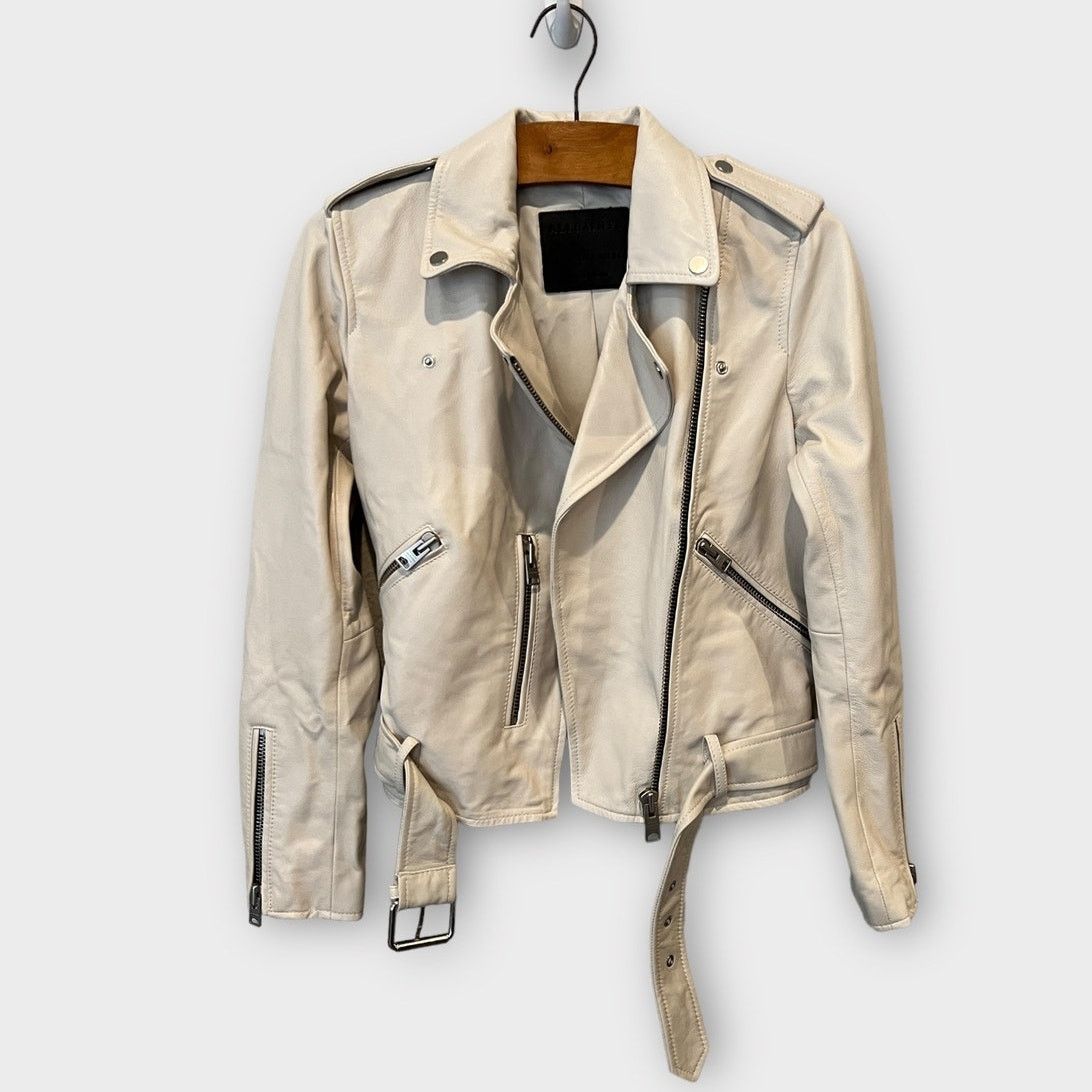 Allsaints AllSaints Belfern Leather Biker Jacket Size US/4 Size S / US 4 / IT 40 - 4 Thumbnail