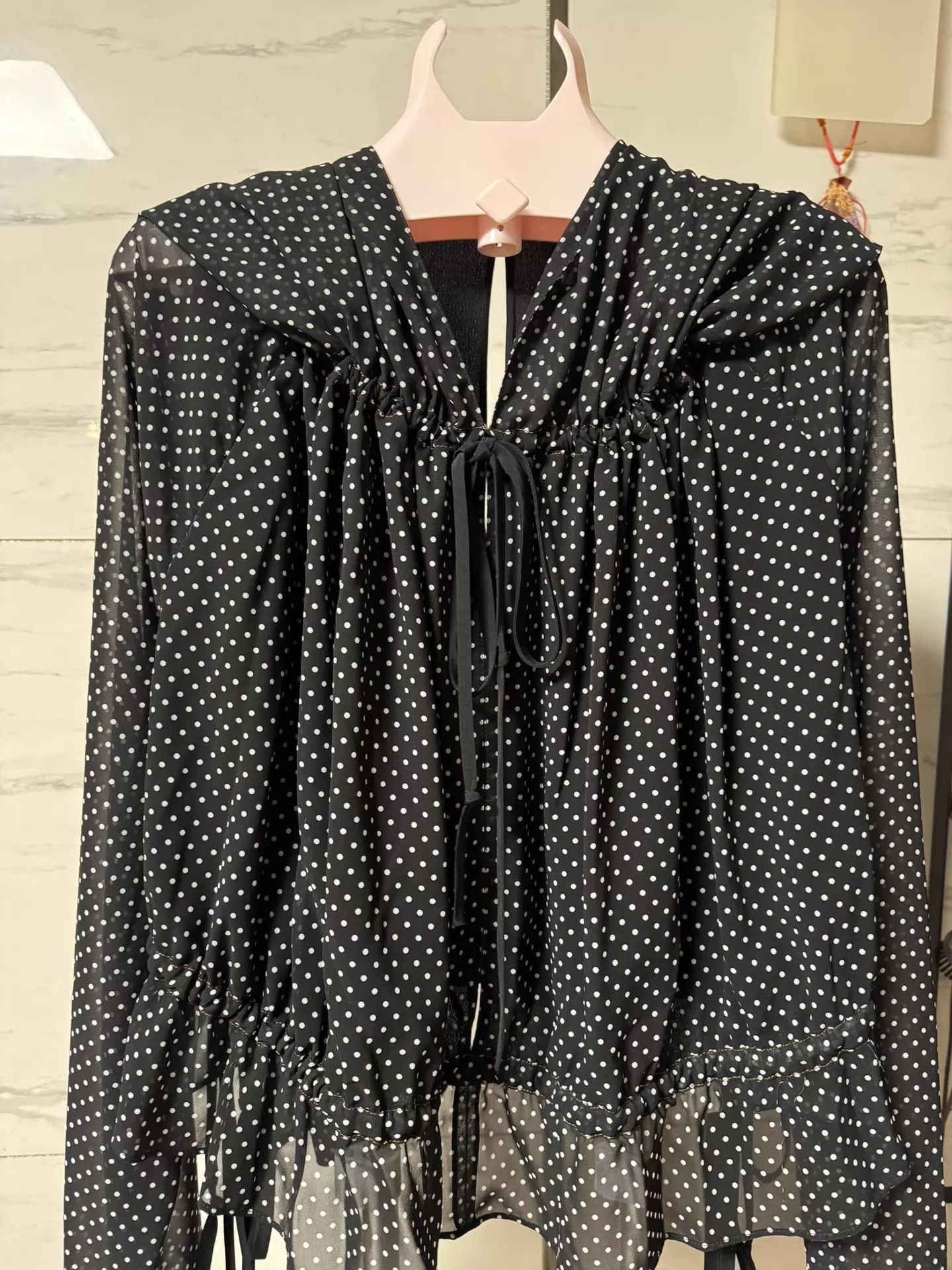 Loewe LOEWE Women's Polka Dot New Blouses 38 Size XS / US 0-2 / IT 36-38 - 5 Thumbnail