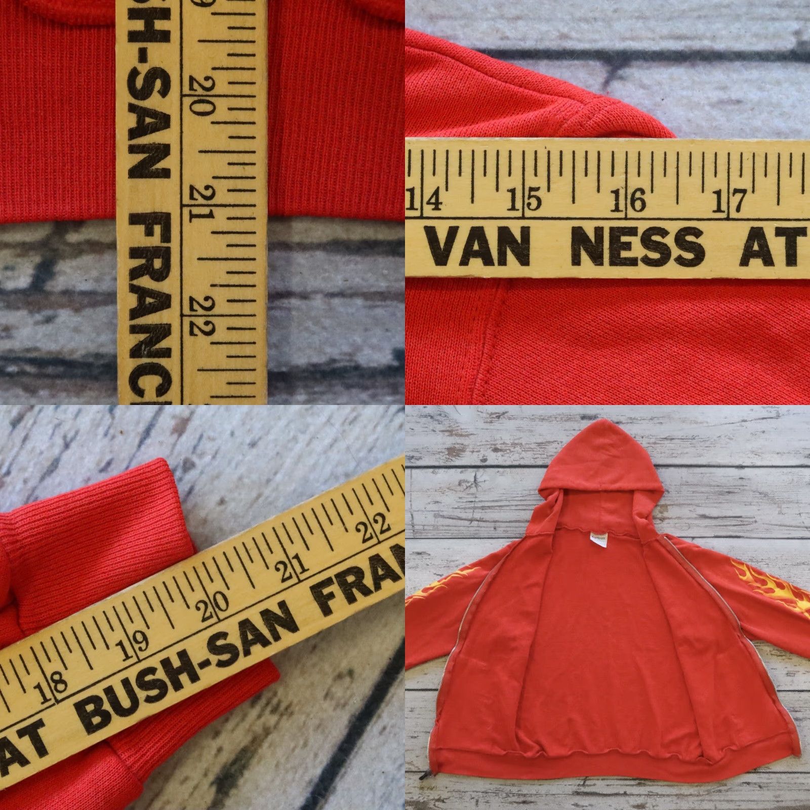 Hanes Vintage Hells Angel Zip Up Hoodie Sweatshirt Size S Red Men's Hanes Cotton Full Zip Swing Free Sonny Barger Era 70s 80s Style Mens Size US S / EU 44-46 / 1 - 8 Thumbnail