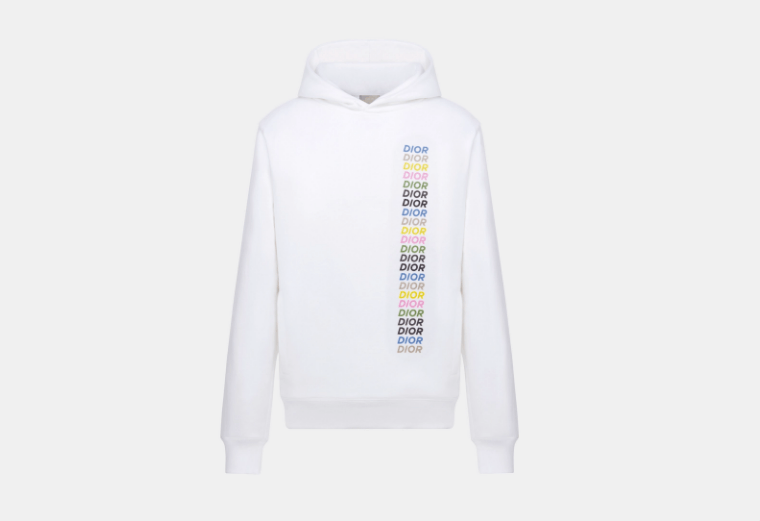 Dior o1w1db10525 413J64 Relaxed-Fit Hooded Sweatshirt in White Size US S / EU 44-46 / 1 - 1 Thumbnail