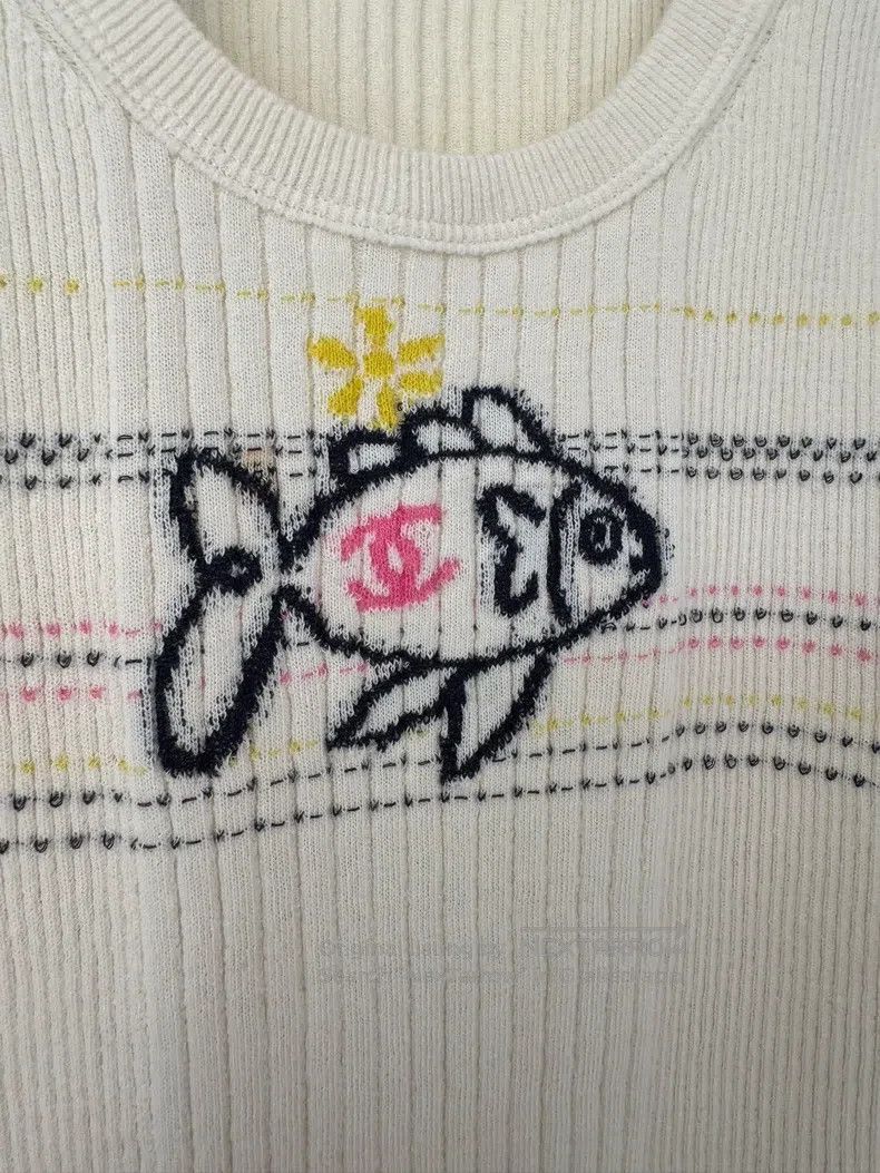 Chanel Chanel Early Spring Vacation Series Fish Pattern Vest Size XS / US 0-2 / IT 36-38 - 4 Thumbnail