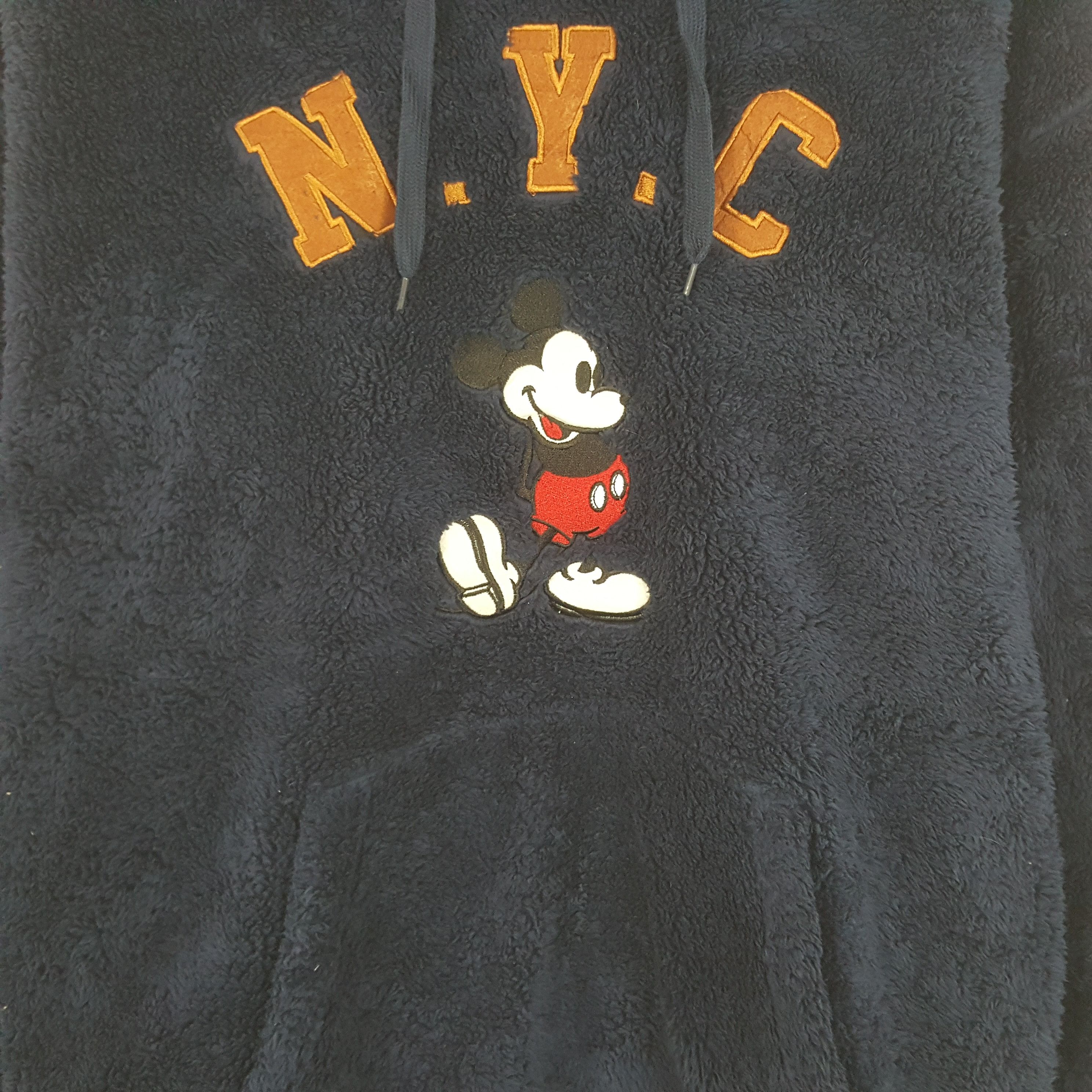 Disney × Mickey Mouse × Vintage Vintage N.Y.C Mickey Mouse Fleece Sweatshirt Hoodie Size US S / EU 44-46 / 1 - 2 Thumbnail