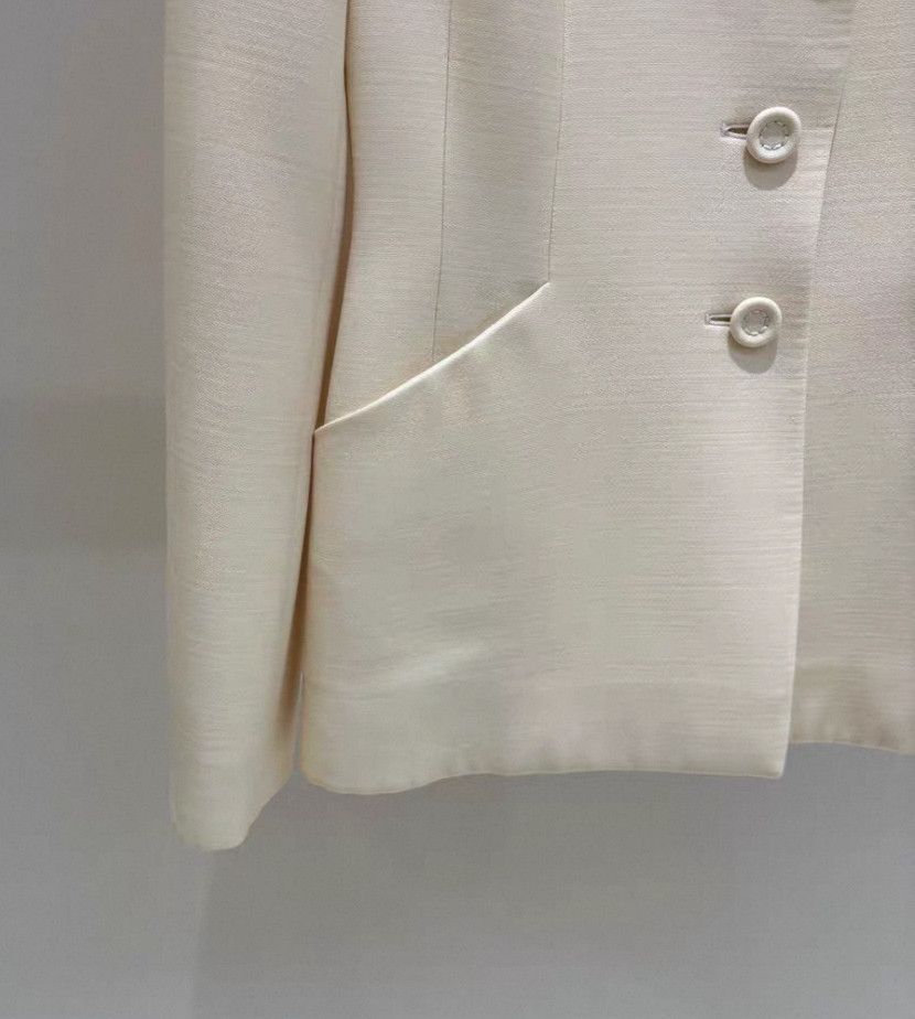 Dior Dior Christian Dior Beige Wool Blazer Jacket-2507 Size XS / US 0-2 / IT 36-38 - 5 Thumbnail