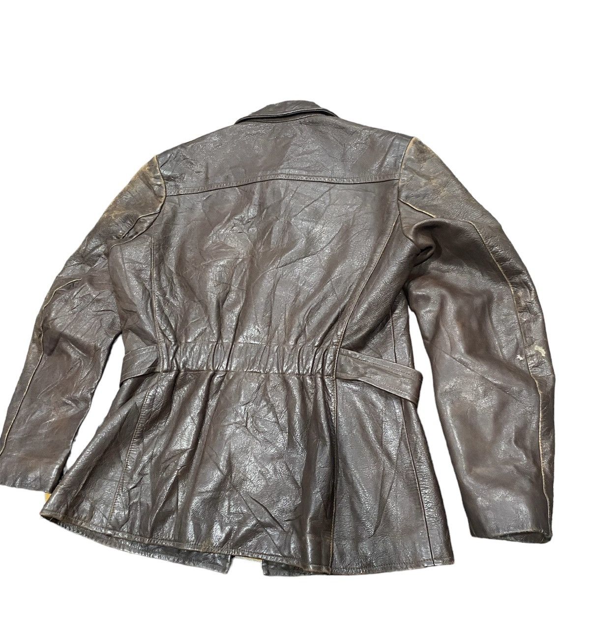 Kadoya VINTAGE HORSEHIDE MILITARY OFFICAL JACKET LUXURY LEATHER Size US L / EU 52-54 / 3 - 5 Thumbnail