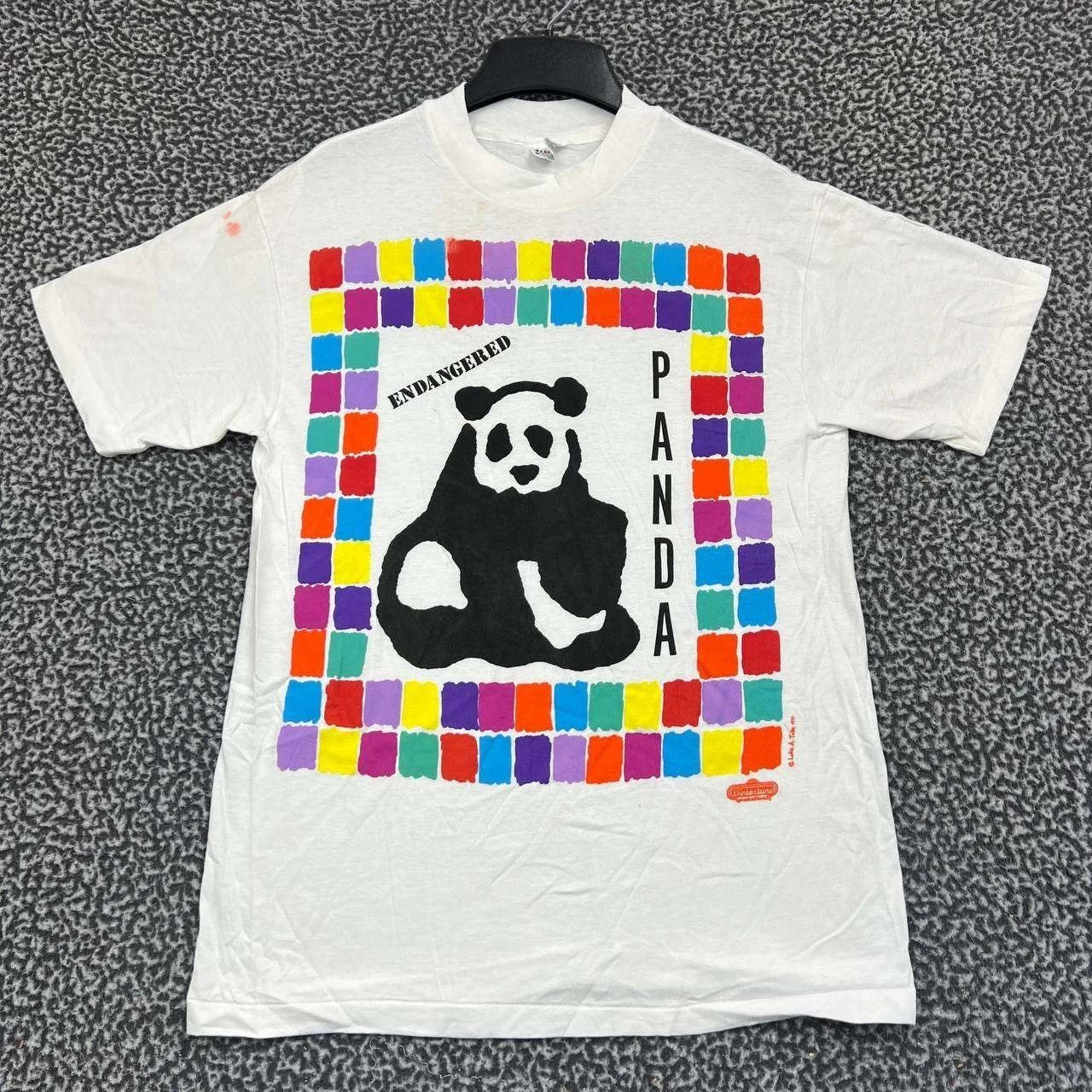 Hanes Vintage Panda Endangered Shirt Men Medium Hanes Short Sleeve Size US M / EU 48-50 / 2 - 1 Thumbnail