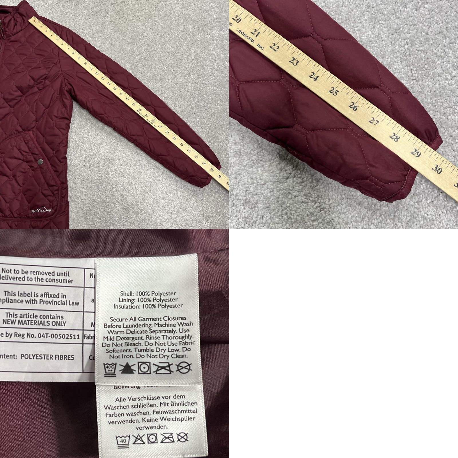 Eddie Bauer Eddie Bauer Jacket Women’s XL Maroon Red Full Zip Quilted Insulated Puffer Jacket Size XL / US 12-14 / IT 48-50 - 9 Thumbnail