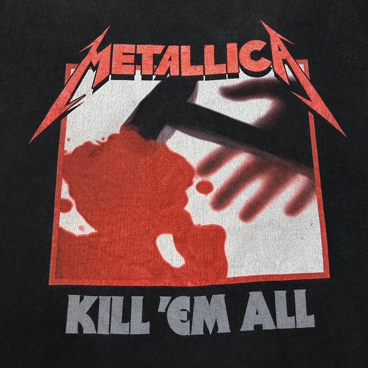 Band Tees × Metallica × Vintage Black Vintage Metallica Kill Em All T-Shirt Size US XL / EU 56 / 4 - 3 Thumbnail