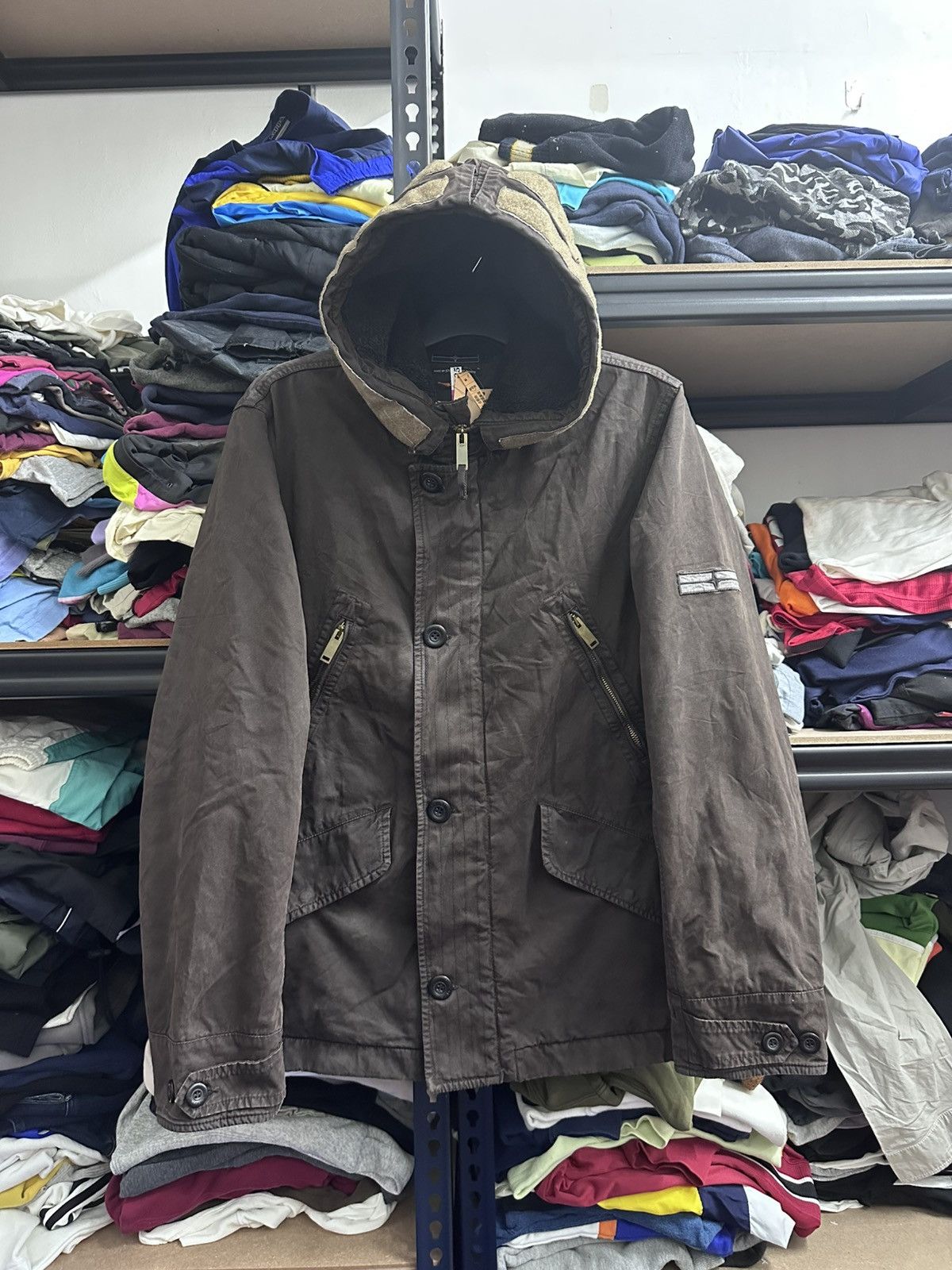 Stone Island Vintage Stone Island Denims Naval Overcoat Jacket Size US L / EU 52-54 / 3 - 1 Thumbnail