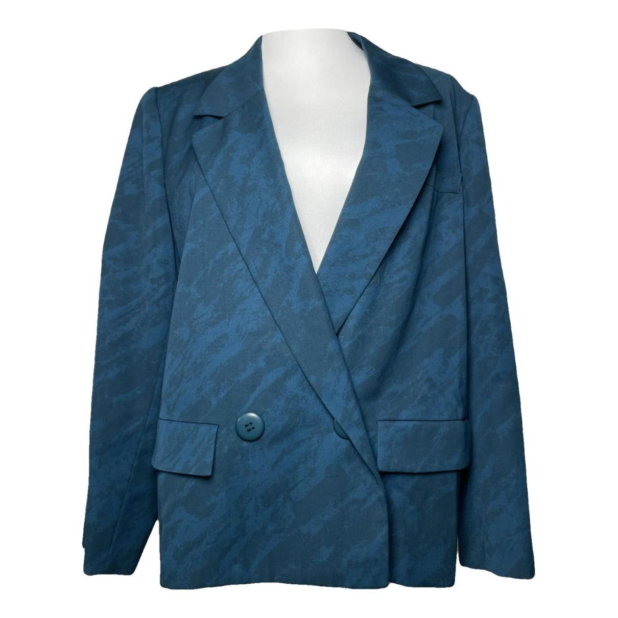 Dior Blue Wool Trench Coat Size L / US 10 / IT 46 - 1 Thumbnail
