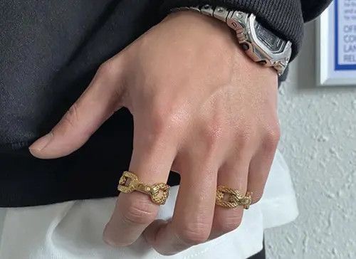 Vintage Retro diamond ring Size ONE SIZE - 1 Thumbnail