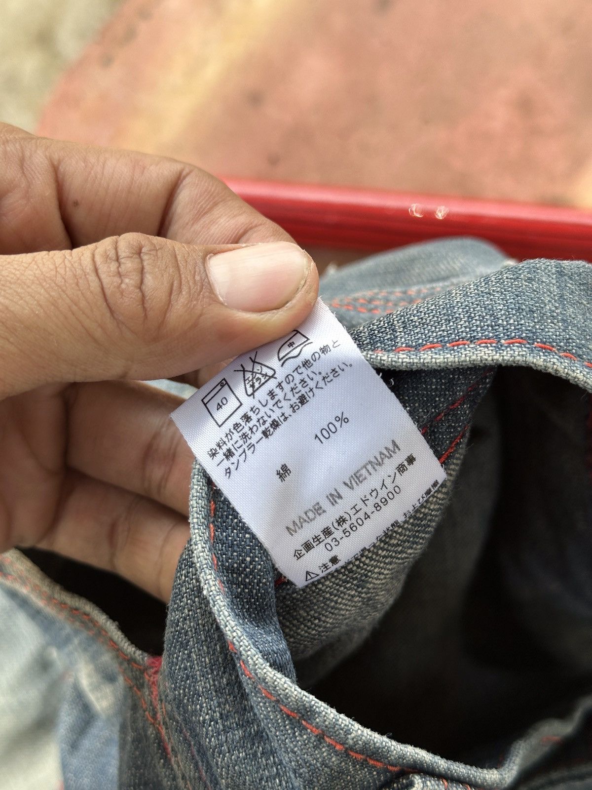 Kapital 💥Edwin Blue Trip 503💥 Crazy Design Edwin Carpenter💥 Size US 34 / EU 50 - 14 Thumbnail