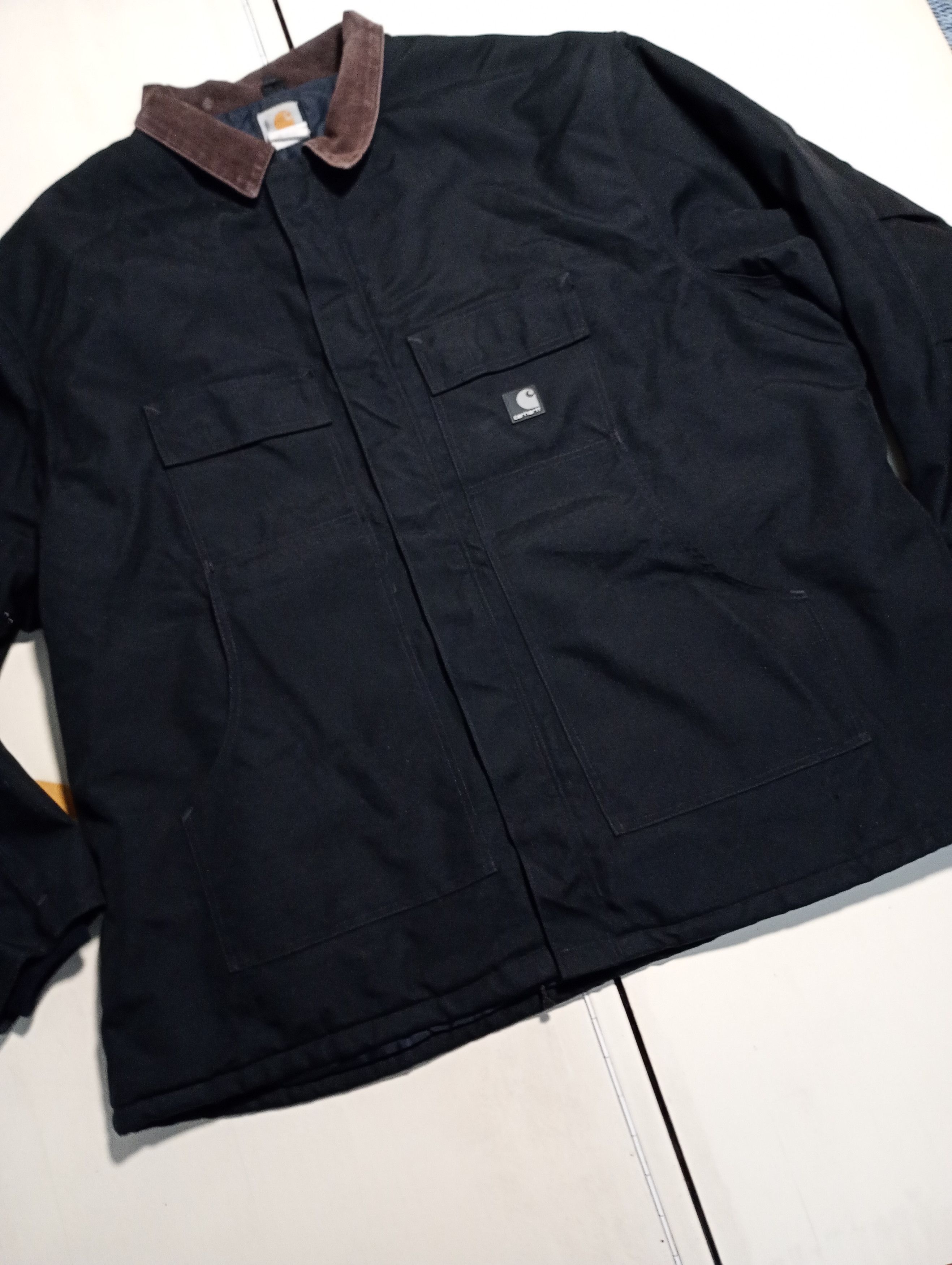 Carhartt Carhartt Quilt Lined Canvas Black Work Jacket Size US XXL / EU 58 / 5 - 4 Thumbnail