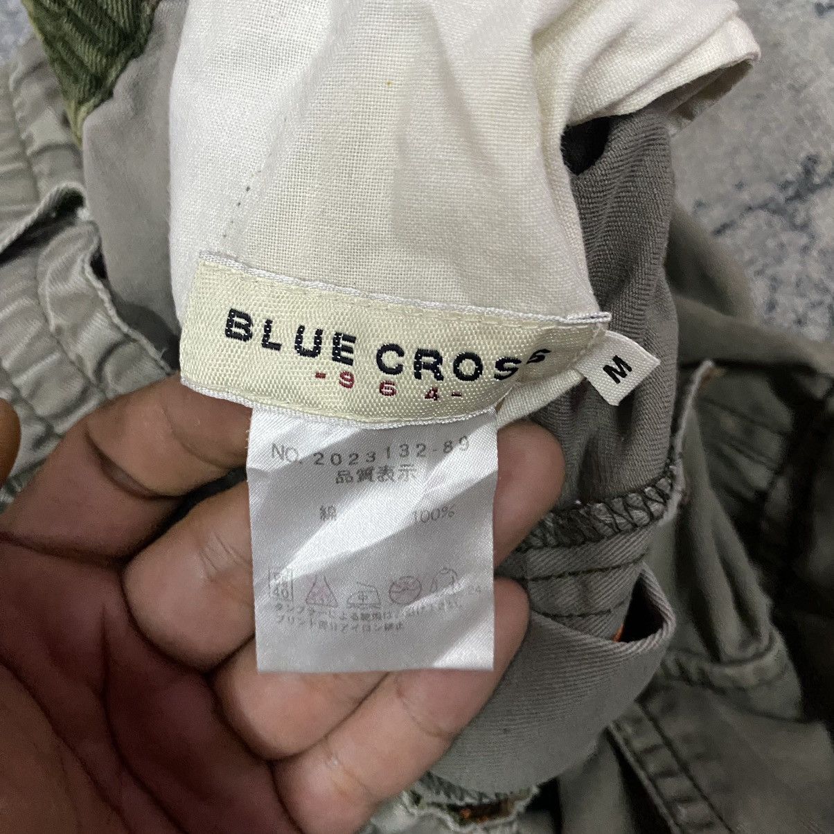 Japanese Brand × Vintage Faded Army Blue Cross Cargo Pants Size US 29 - 5 Thumbnail