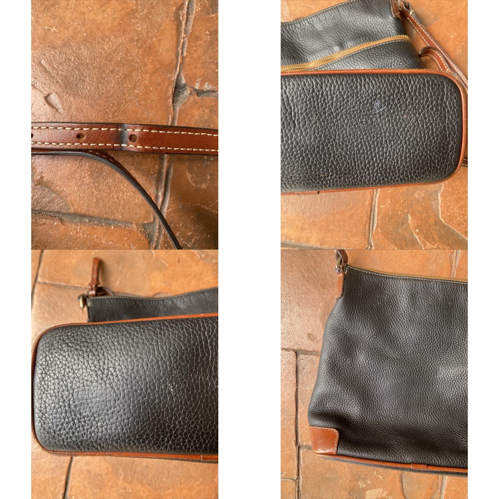 Dooney & Bourke Dooney & Bourke Black Leather Pebble Grain Tote Crossbody Shoulder Bag Womens Medium Pebble Grain Tammy Tote Size ONE SIZE - 8 Thumbnail