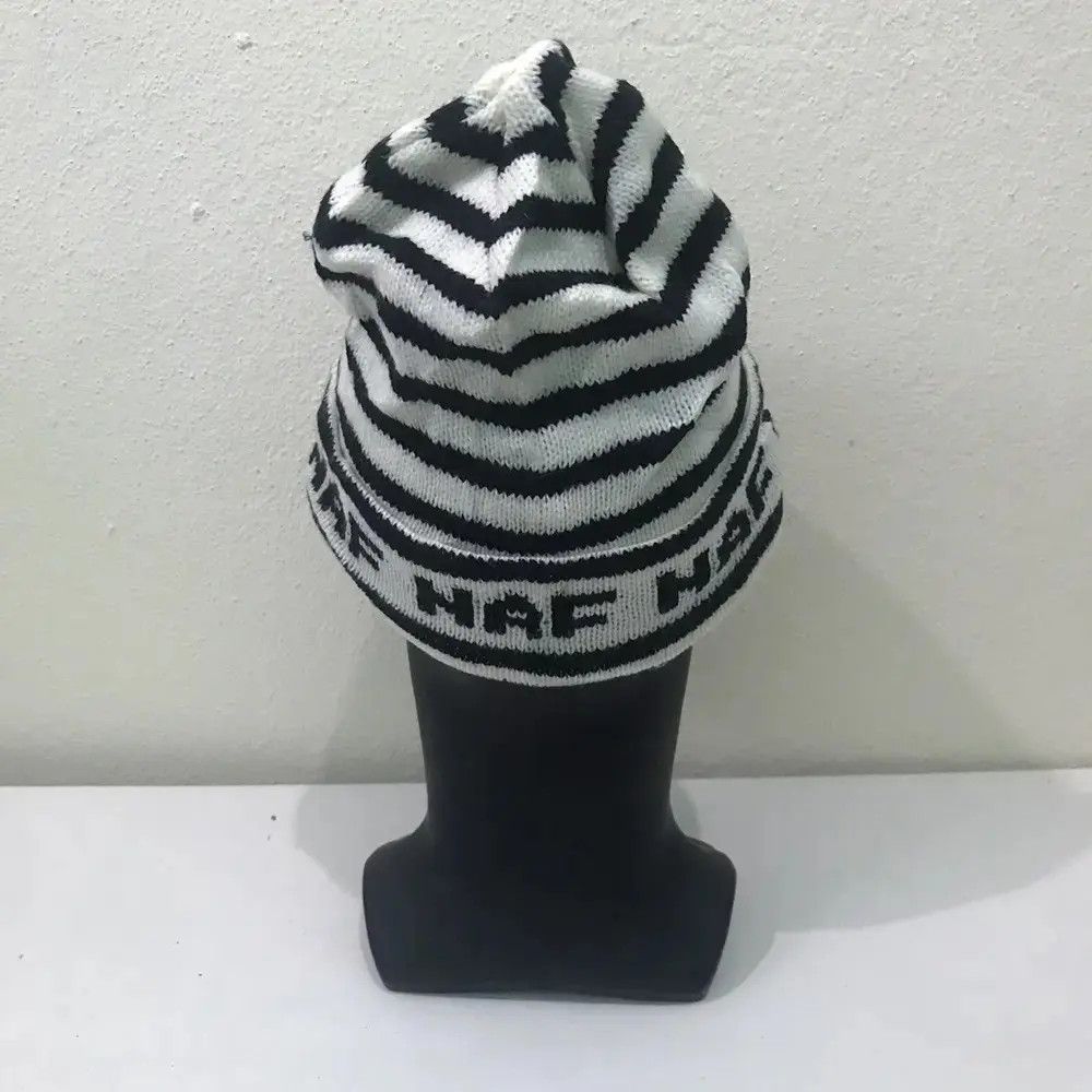 Japanese Brand × Vintage Vintage Naf Naf Paris Stripe Jail Beanie Hat Size ONE SIZE - 4 Thumbnail