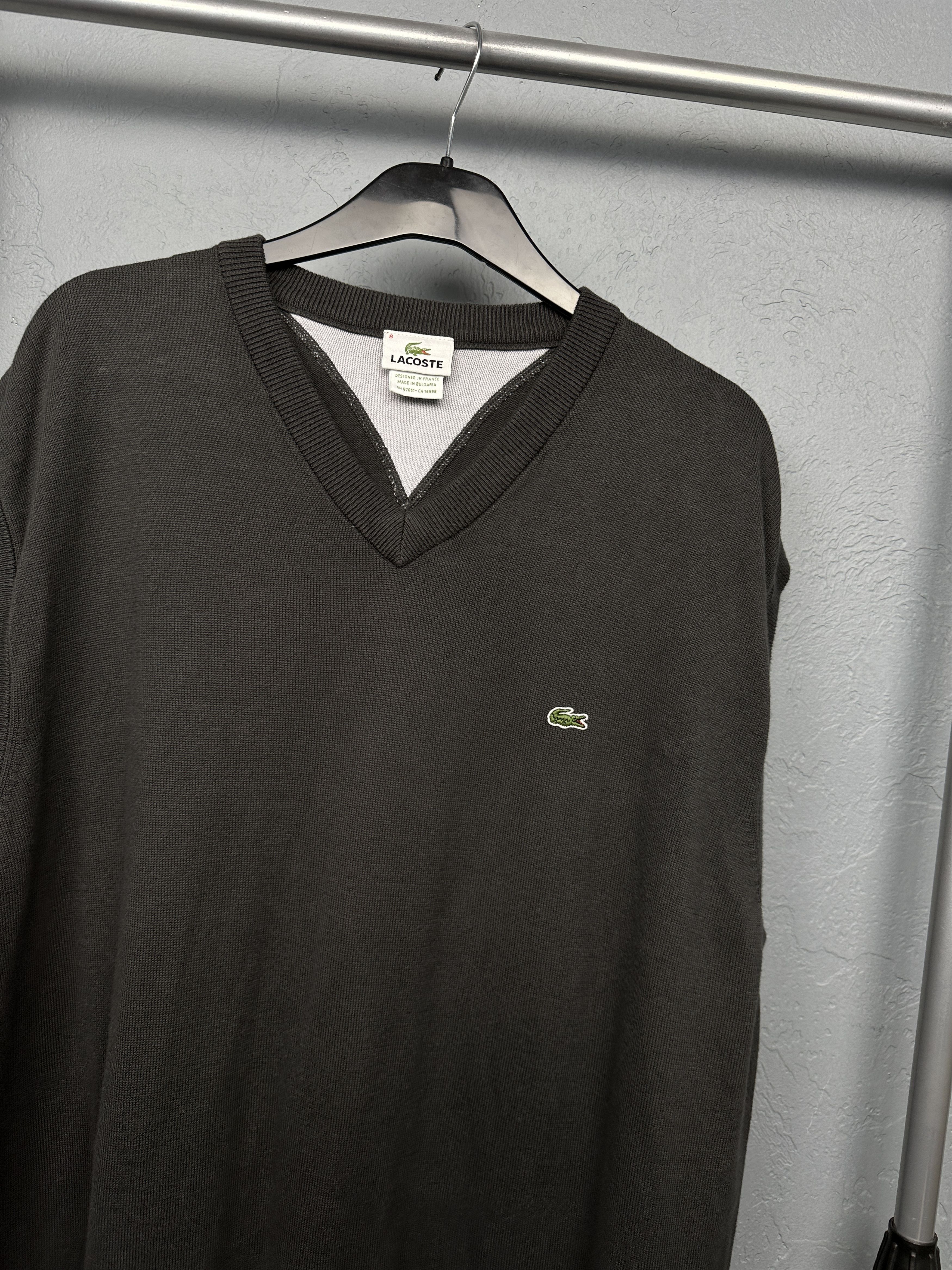 Lacoste × Vintage Lacoste Vintage Mens Vest Jumper Sweater Size US XXL / EU 58 / 5 - 2 Thumbnail