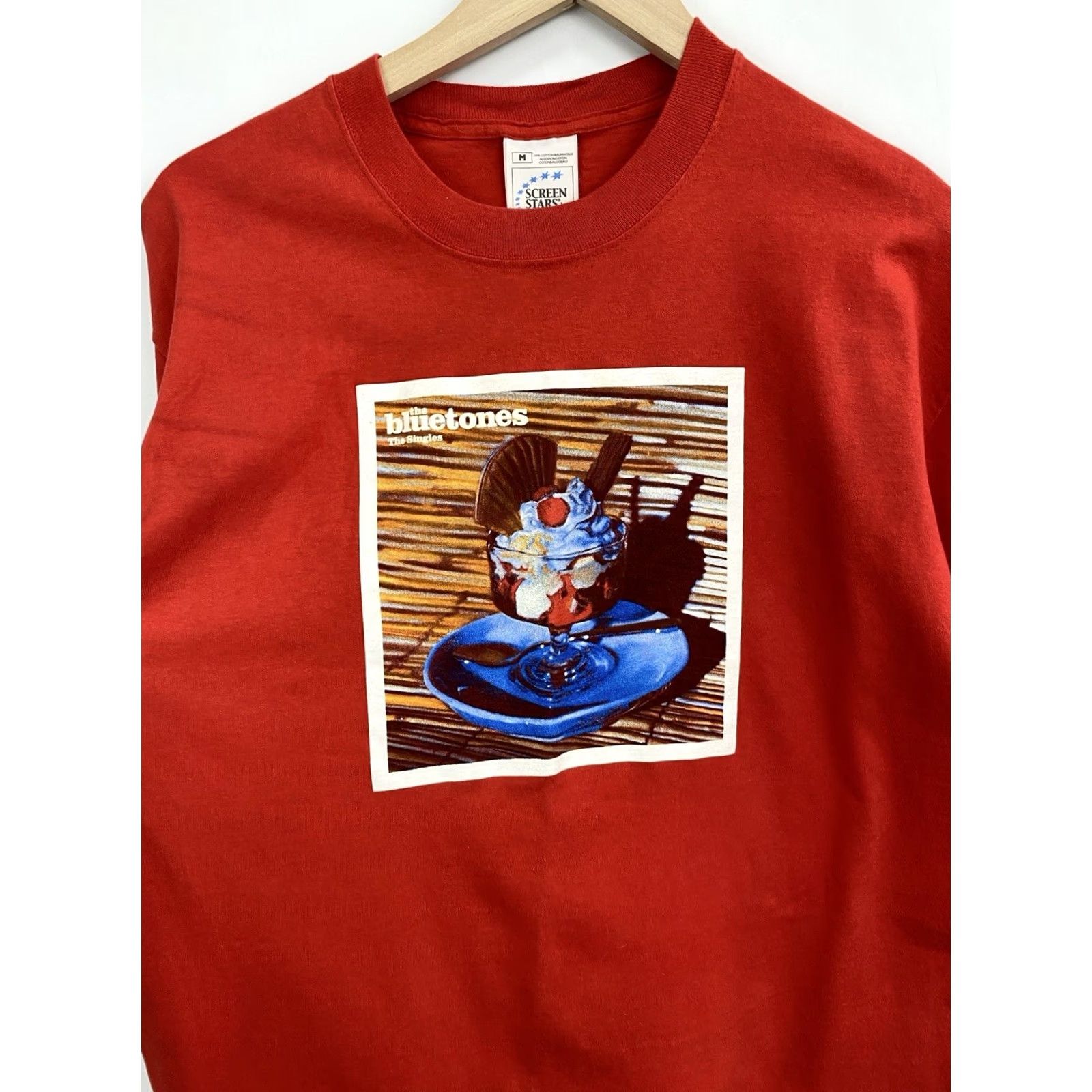 Fruit Of The Loom Vintage The Bluetones t-shirt M red 90s Shirt Men Medium XS/S? Size US M / EU 48-50 / 2 - 4 Thumbnail