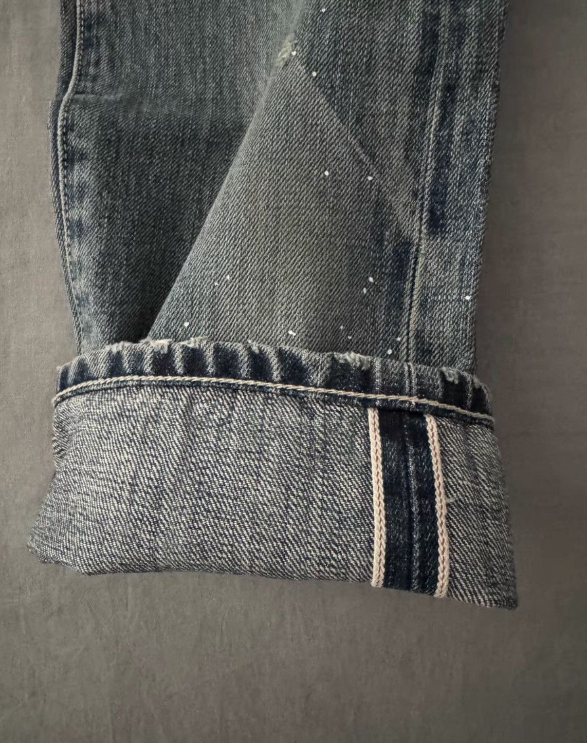 Neighborhood NEIGHBORHOOD “Oil Stained” deep narrow jeans, blue. Size US 36 / EU 52 - 5 Thumbnail