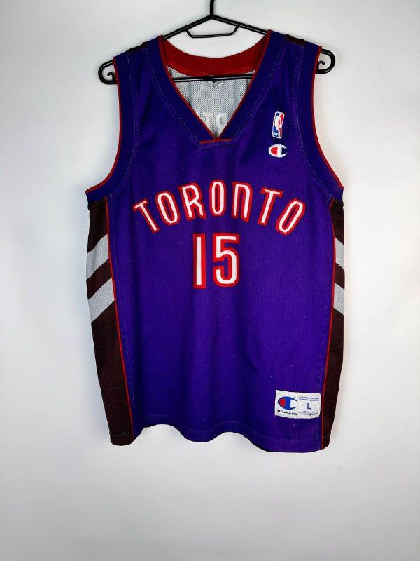 Champion × NBA × Vintage Toronto Raptors Vince Carter #15 Vintage NBA Jersey Size US L / EU 52-54 / 3 - 1 Thumbnail