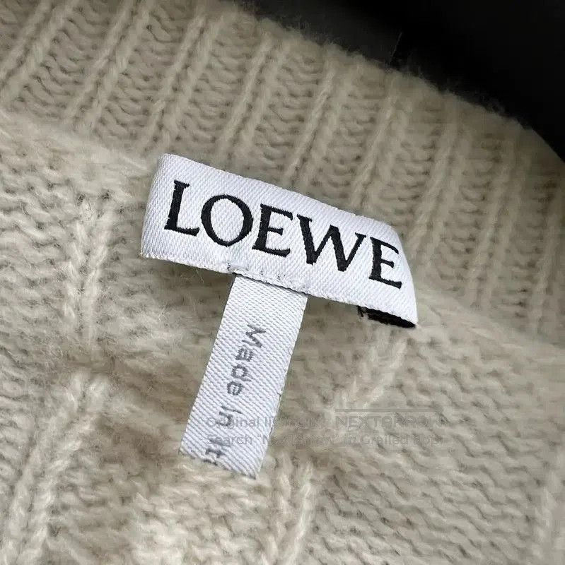Loewe Loewe Women's Cream Cable Knit Sweater . Size XS / US 0-2 / IT 36-38 - 2 Thumbnail