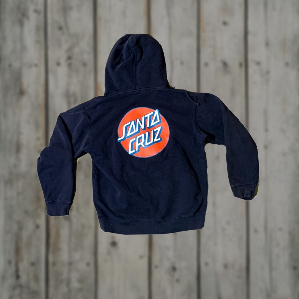 Vintage VINTAGE Santa Cruz Skateboards Blue Hoodie Sweatshirt Adult Medium Mens Size US M / EU 48-50 / 2 - 1 Thumbnail