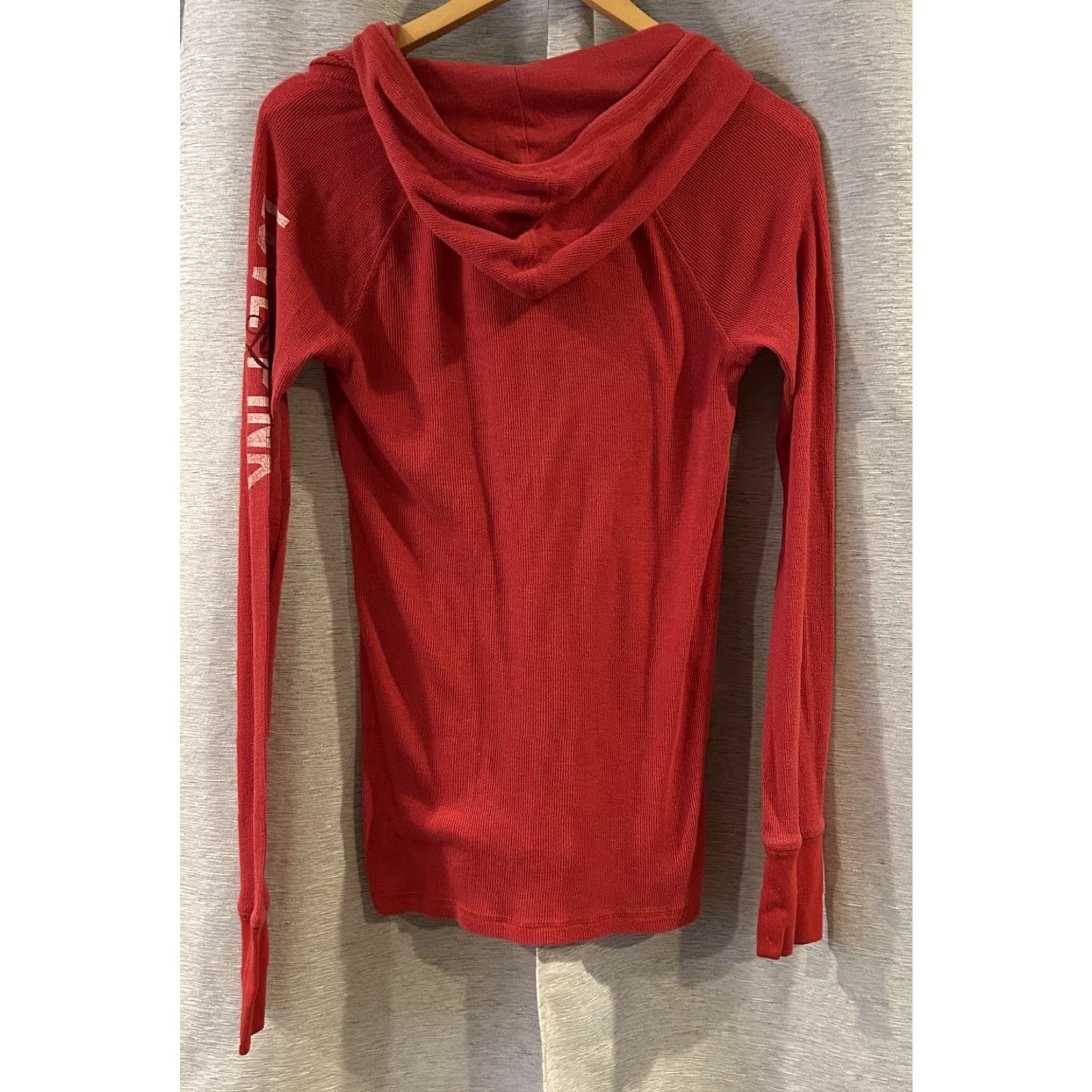Pinko PINK Victoria Secret Y2K Hooded Long Sleeve Size Large Shirt Womens L Pink Hooded Size L / US 10 / IT 46 - 3 Thumbnail