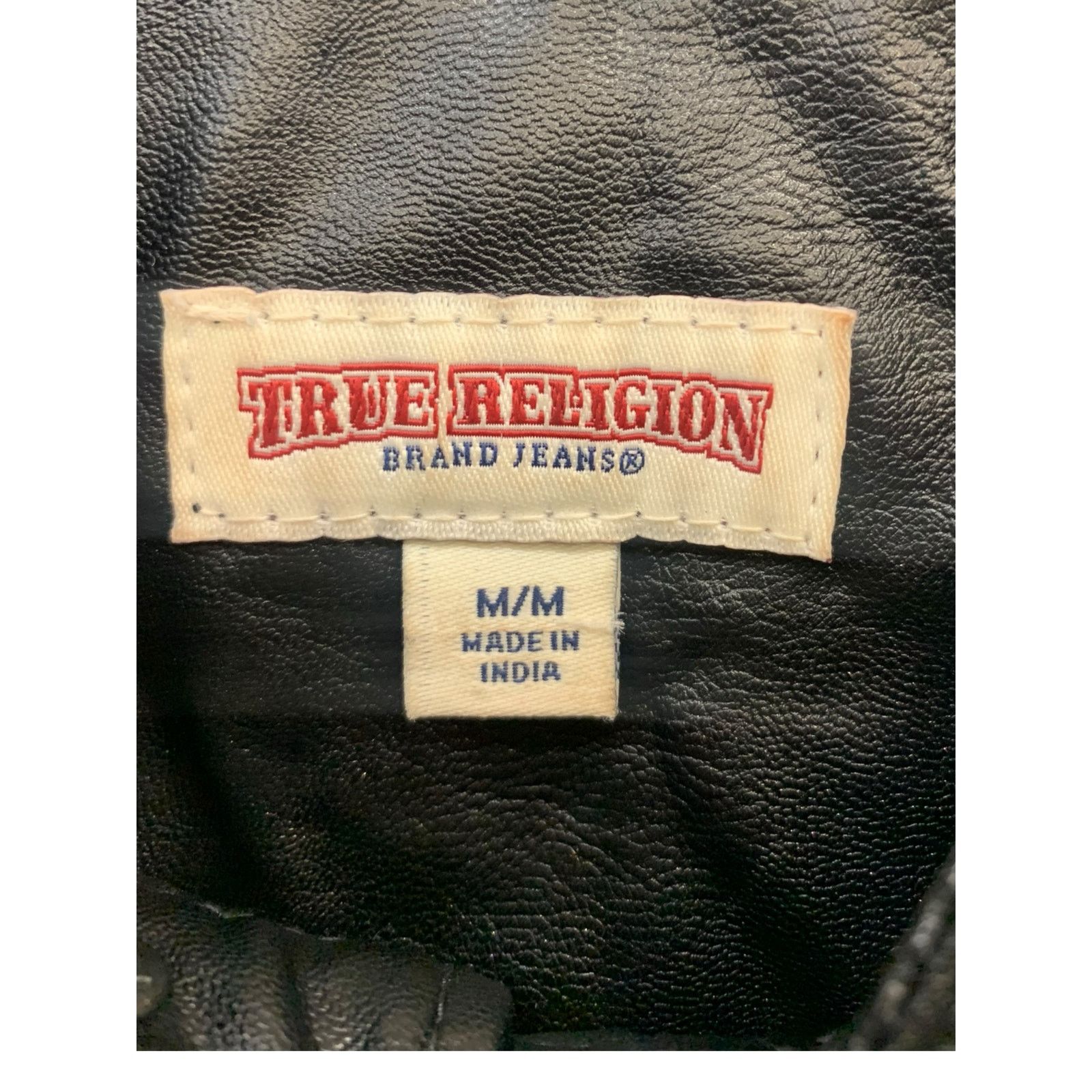 True Religion Authentic True Religion Leather Biker Jacket SZ M Size M / US 6-8 / IT 42-44 - 3 Thumbnail