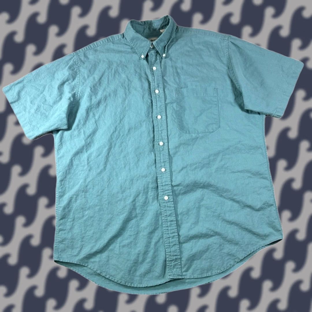 Vintage VINTAGE LL Bean Linen Button Shirt Preppy Cabincore Short Sleeve Mens Large Size US L / EU 52-54 / 3 - 1 Thumbnail