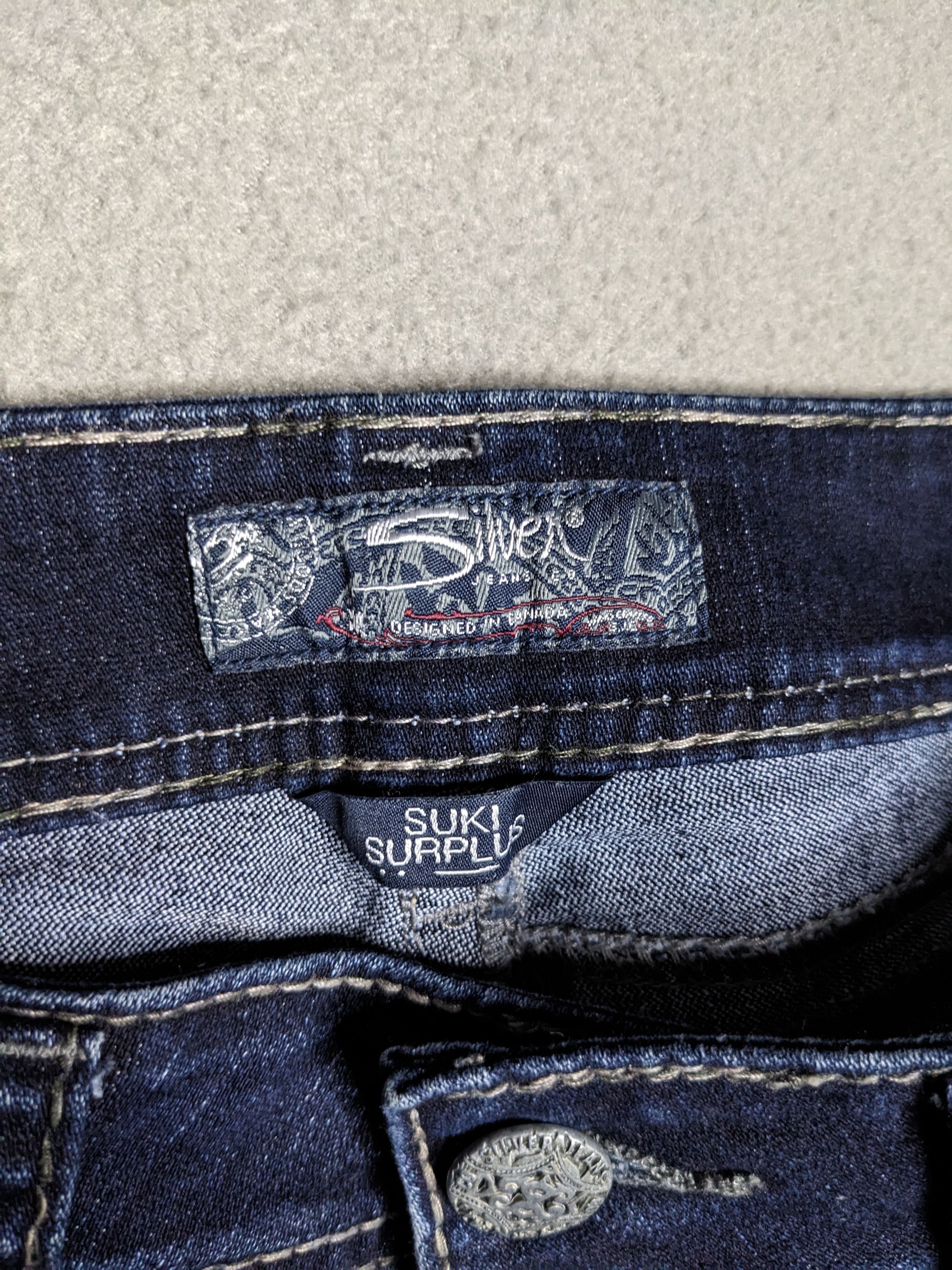 Silver Jeans Co. Silver Jeans Suki Surplus 30x32 Bootcut Denim Flap Pocket Size 30" / US 8 / IT 44 - 15 Thumbnail