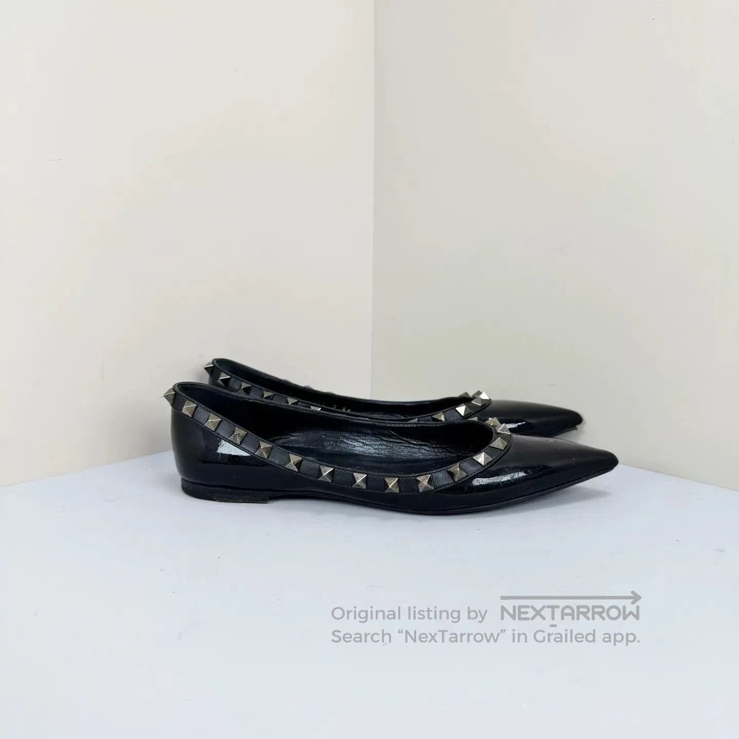 Valentino Valentino Black Studded Flat Shoes. Size US 5 / IT 35 - 4 Thumbnail