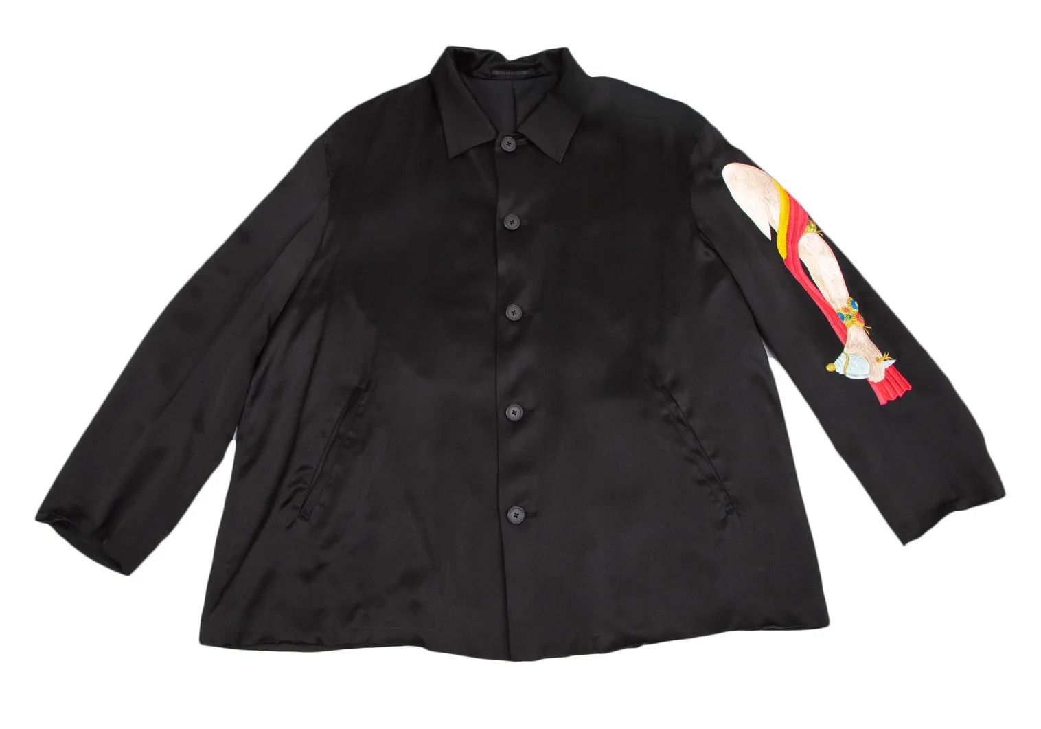 Yohji Yamamoto Yohji Yamamoto Embroidered Satin Shirt Jacket Size US M / EU 48-50 / 2 - 8 Thumbnail