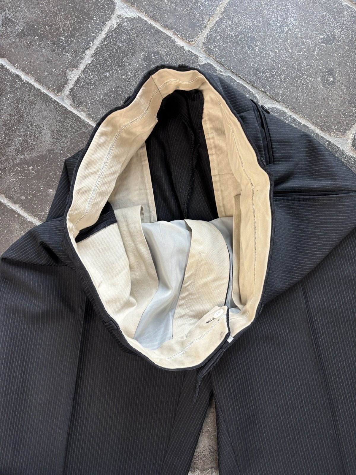 Burberry Burberry Suit Two Piece 2pc Made in USA Designer Tux Striped Size 40R - 21 Thumbnail