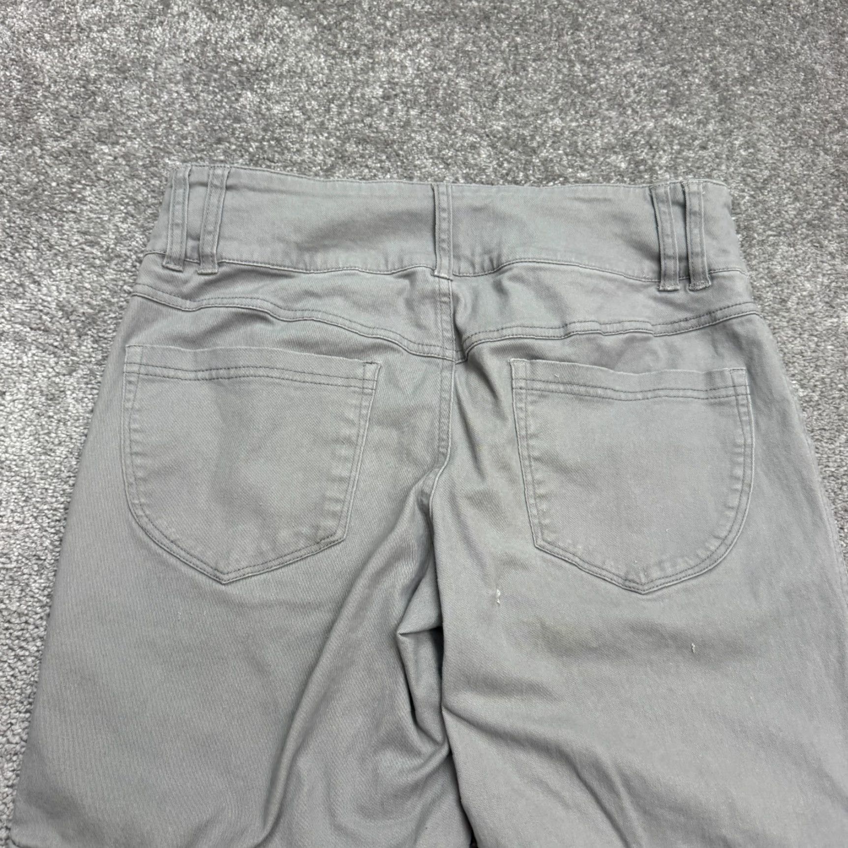 Vintage Empyre Cargo Wide Leg Flare Pants Womens 32x31 Brown Cotton Casual 28 Regular 6 High Rise Button Zip Pockets Breathable Size 28" / US 6 / IT 42 - 4 Thumbnail
